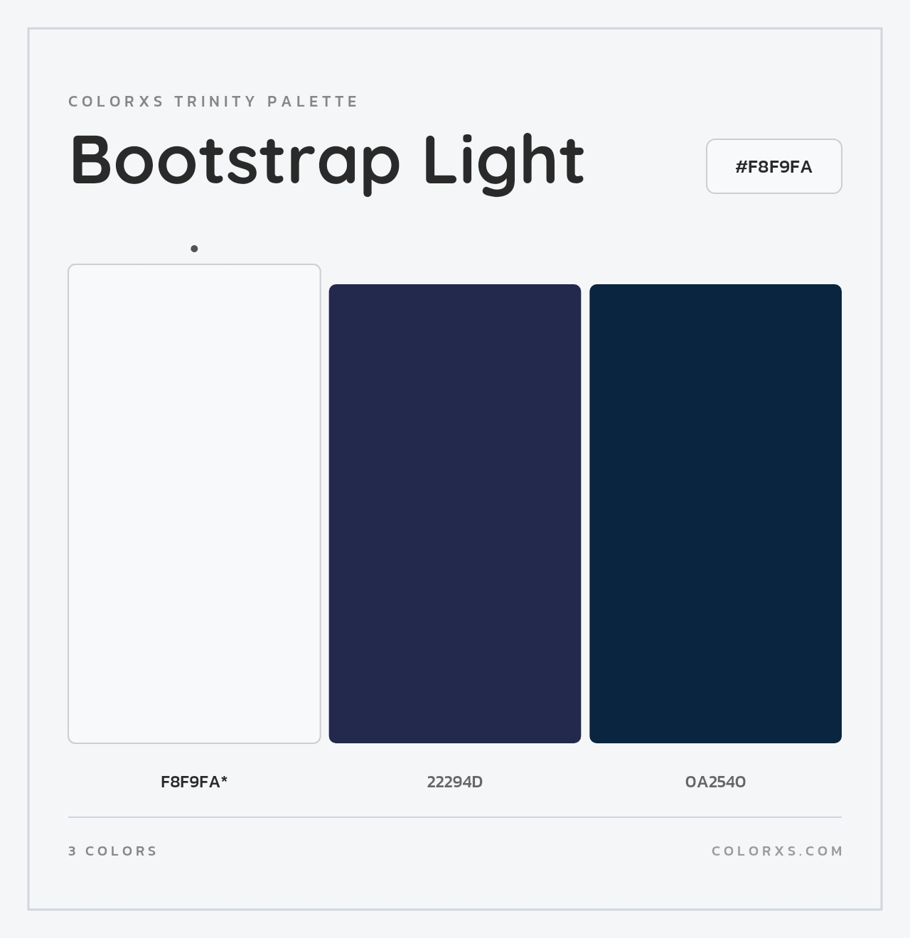 Bootstrap Light - Colorxs Trinity Palette
