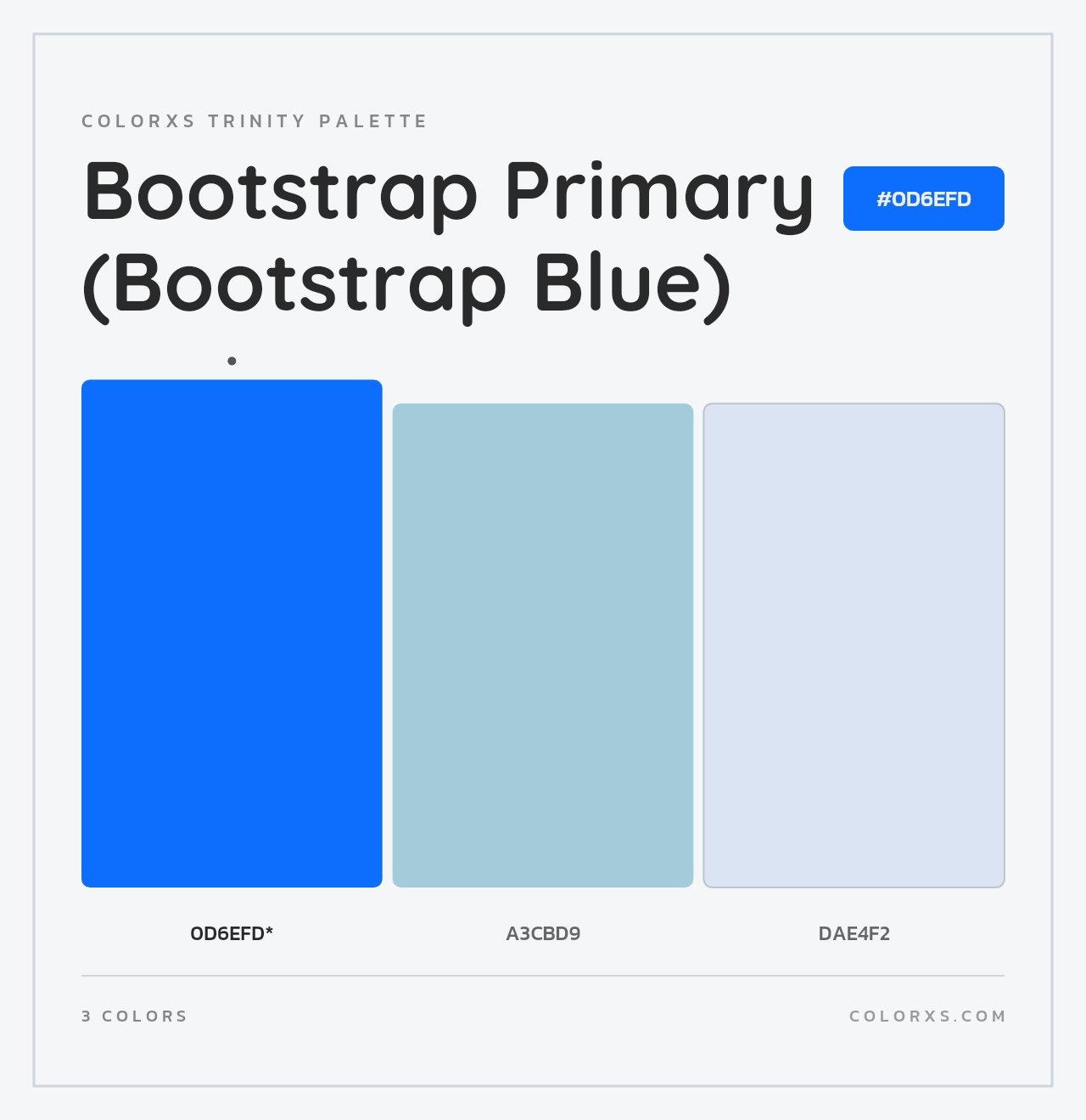 Bootstrap Primary (Bootstrap Blue) - Colorxs Trinity Palette