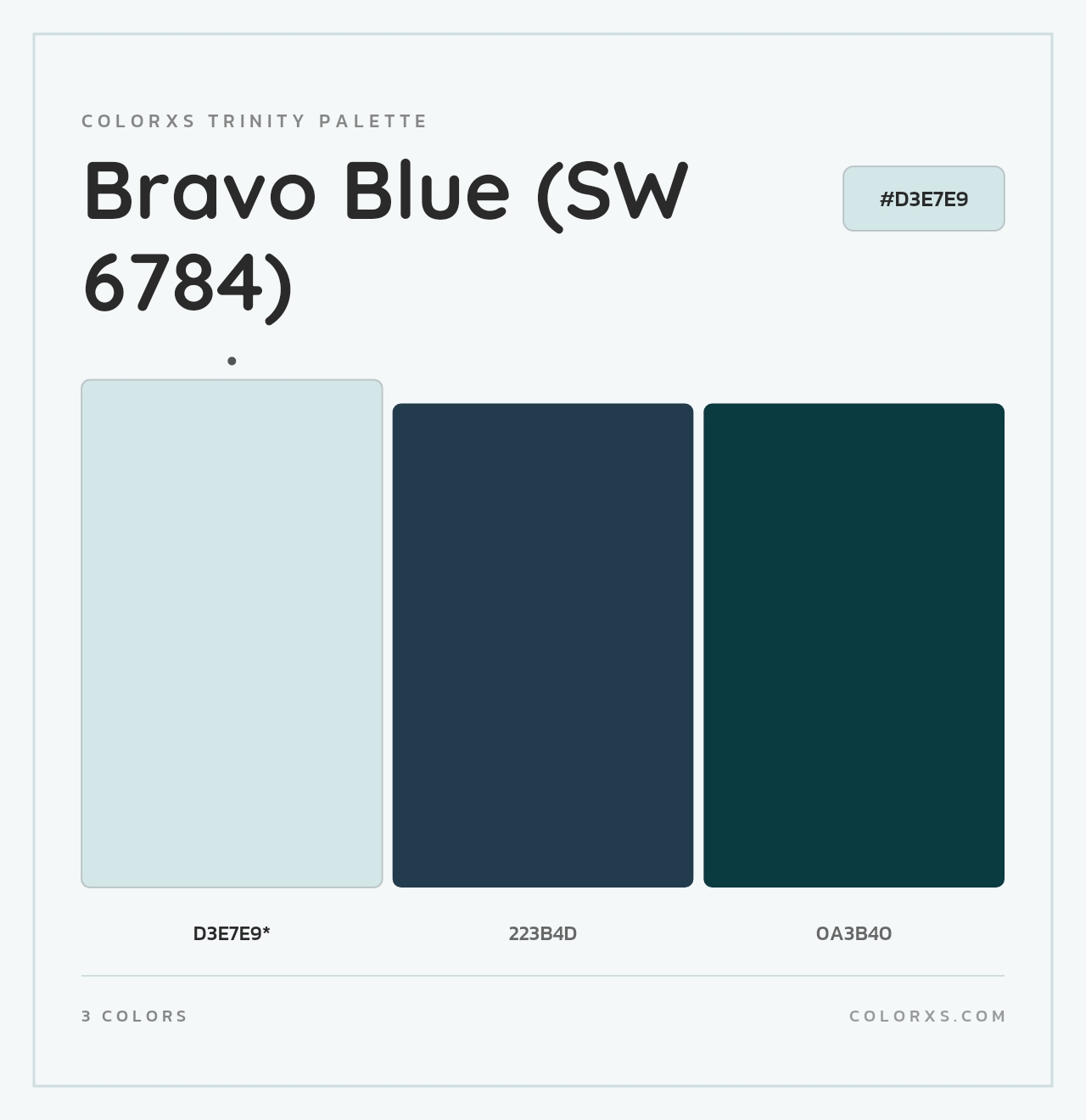Bravo Blue (SW 6784) - Colorxs Trinity Palette