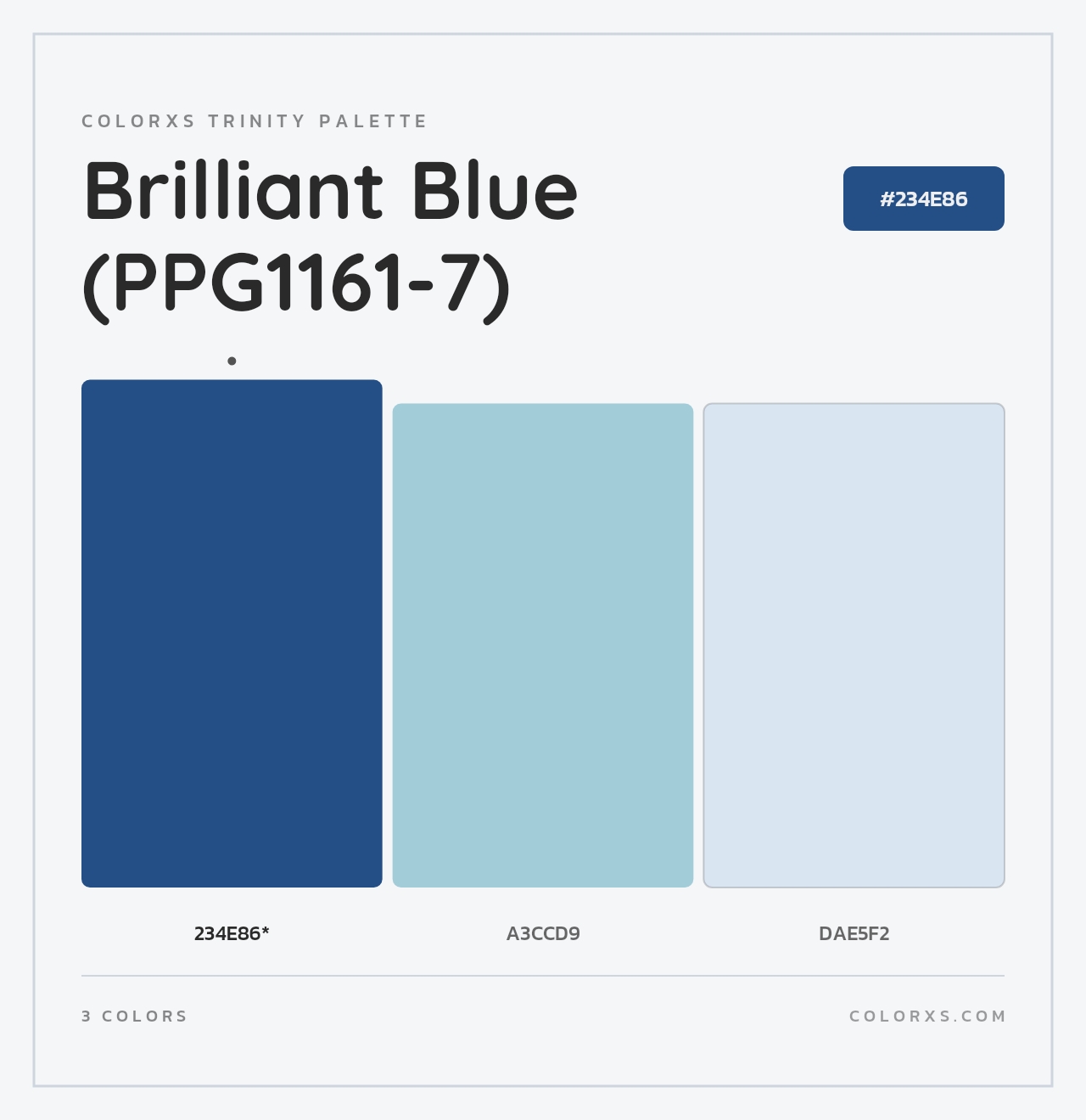 Brilliant Blue (PPG1161-7) - Colorxs Trinity Palette