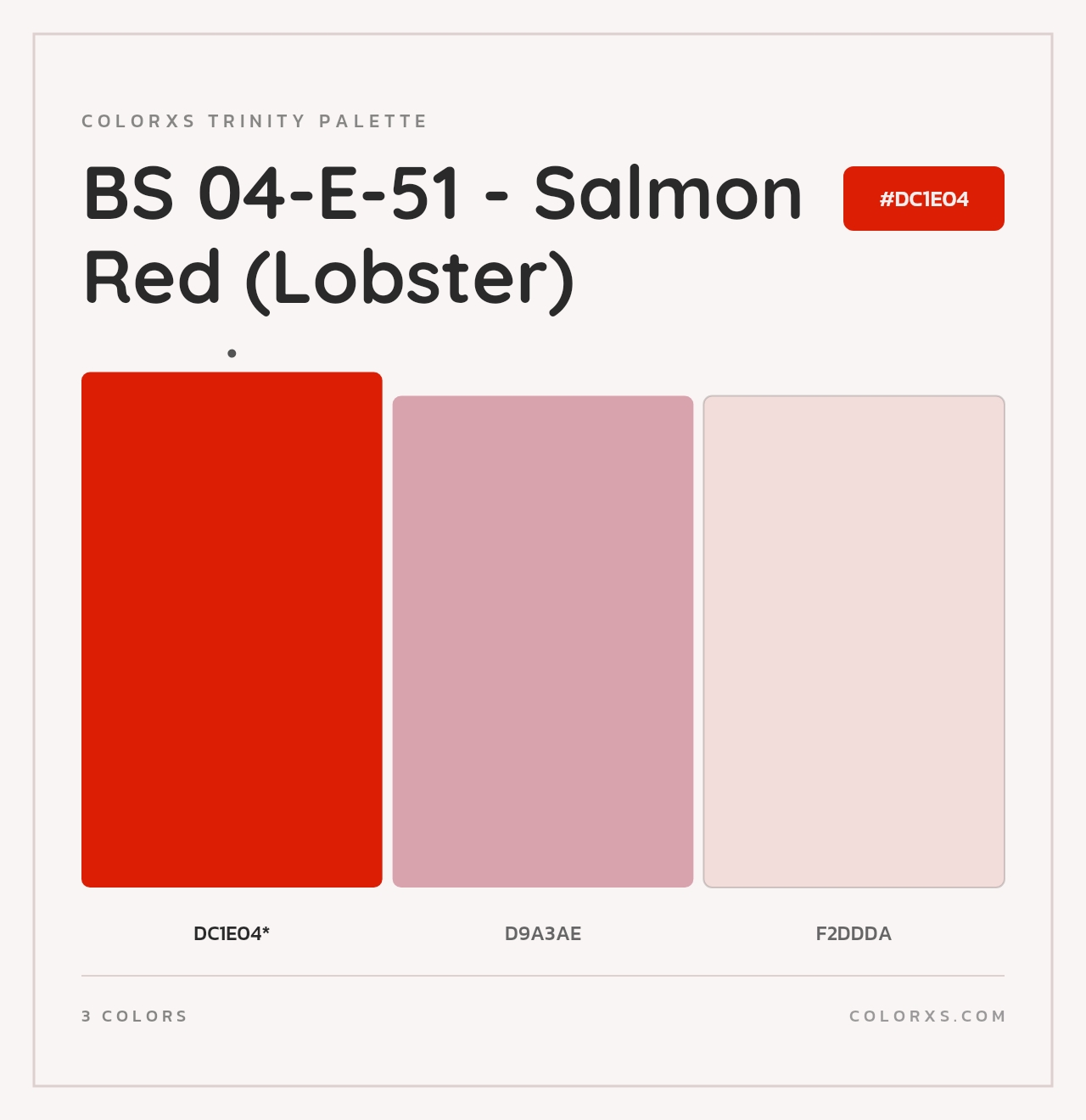 BS 04-E-51 - Salmon Red (Lobster) - Colorxs Trinity Palette