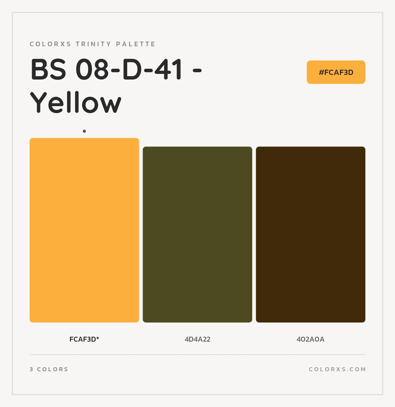 BS 08-D-41 - Yellow - Colorxs Trinity Palette