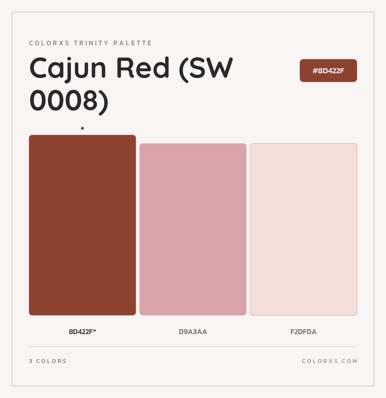 Cajun Red (SW 0008) - Colorxs Trinity Palette