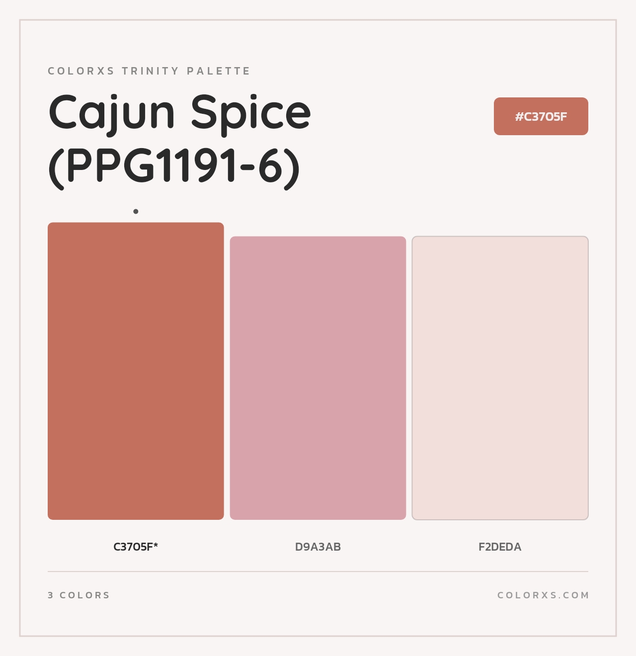 Cajun Spice (PPG1191-6) - Colorxs Trinity Palette