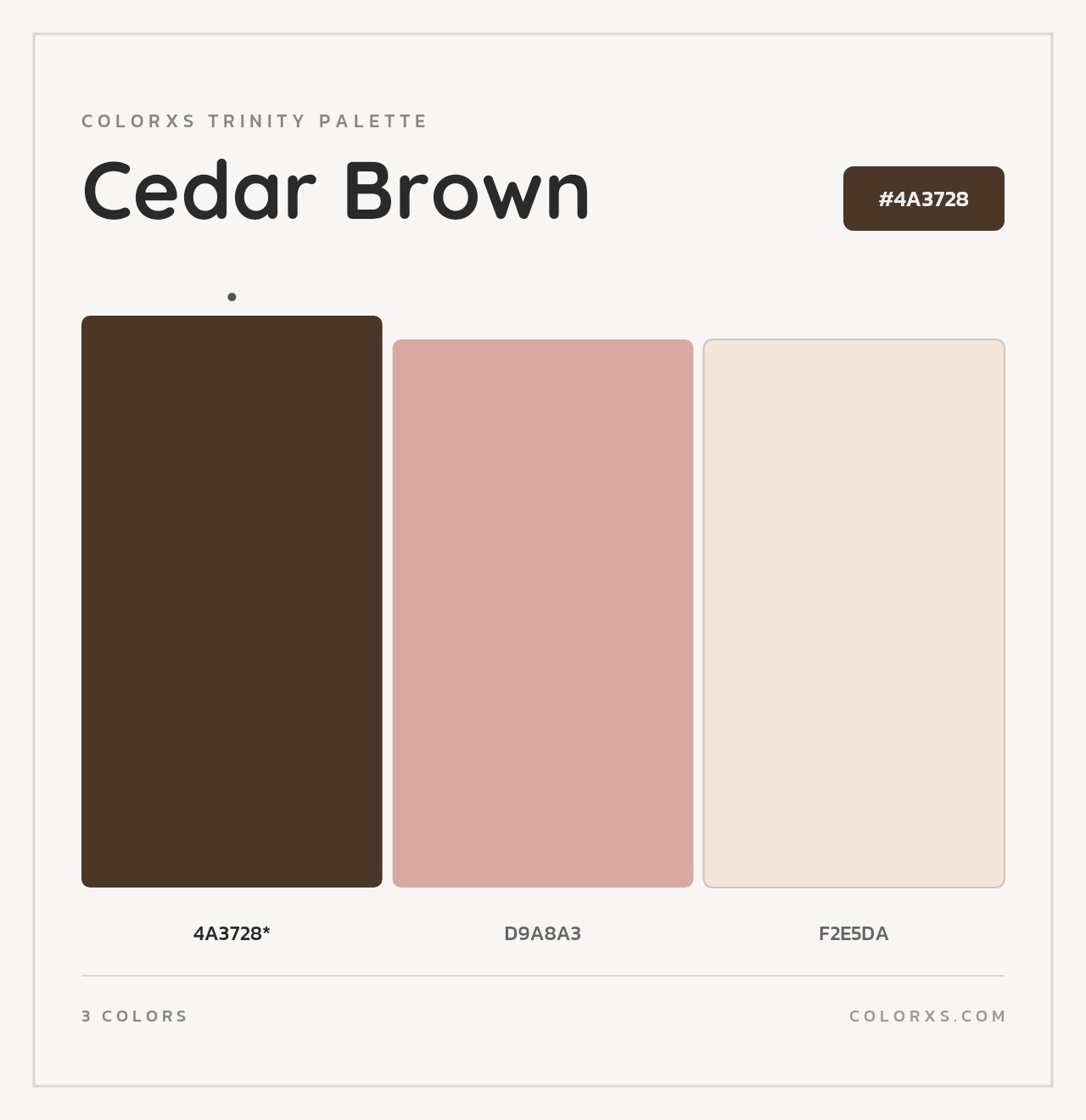 Cedar Brown - Colorxs Trinity Palette