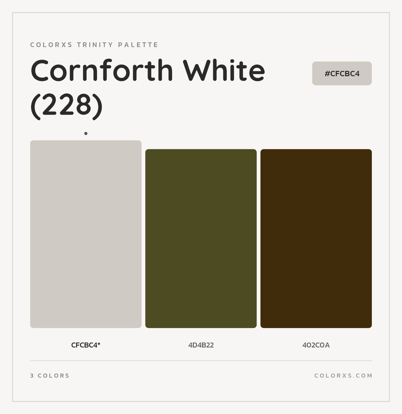 Cornforth White (228) - Colorxs Trinity Palette