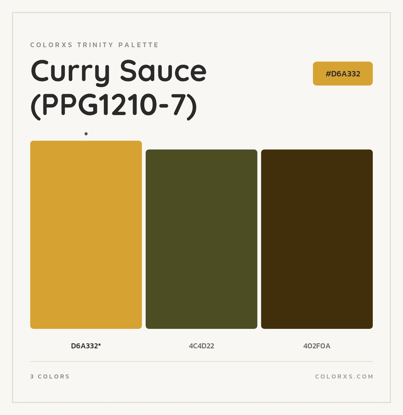 Curry Sauce (PPG1210-7) - Colorxs Trinity Palette