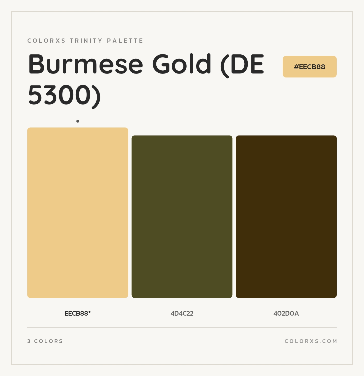 Burmese Gold (DE 5300) - Colorxs Trinity Palette