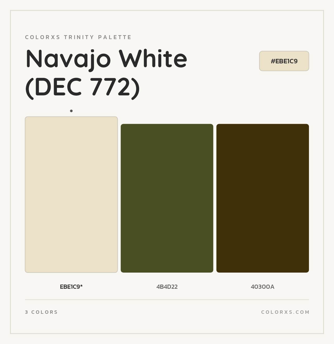 Navajo White (DEC 772) - Colorxs Trinity Palette