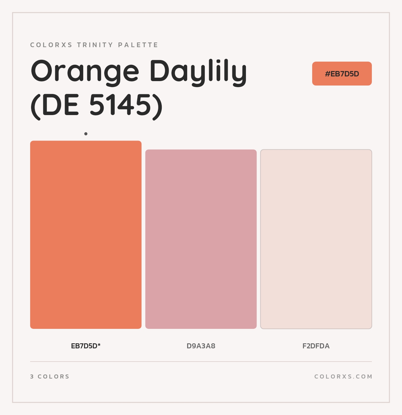 Orange Daylily (DE 5145) - Colorxs Trinity Palette