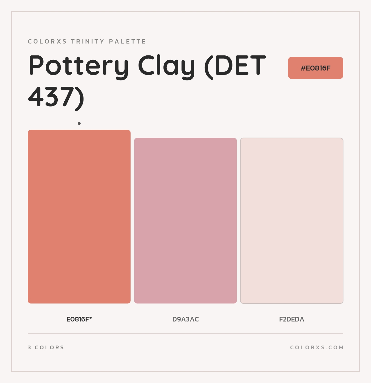 Pottery Clay (DET 437) - Colorxs Trinity Palette