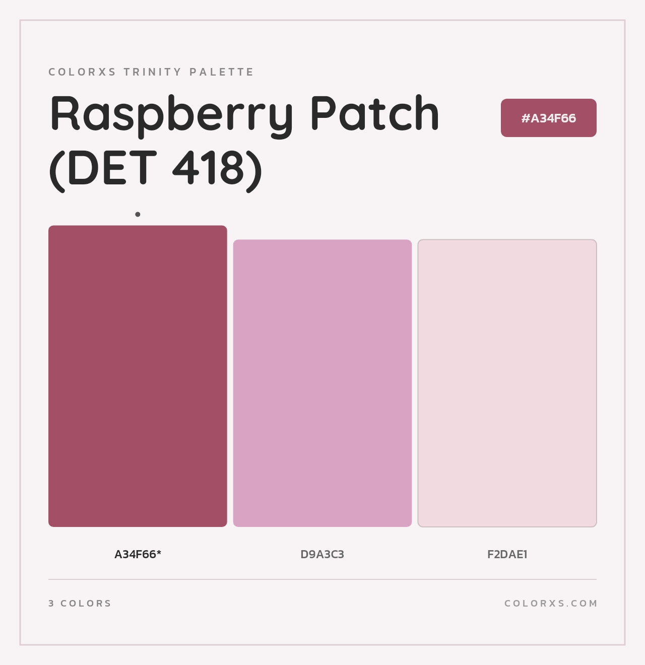 Raspberry Patch (DET 418) - Colorxs Trinity Palette