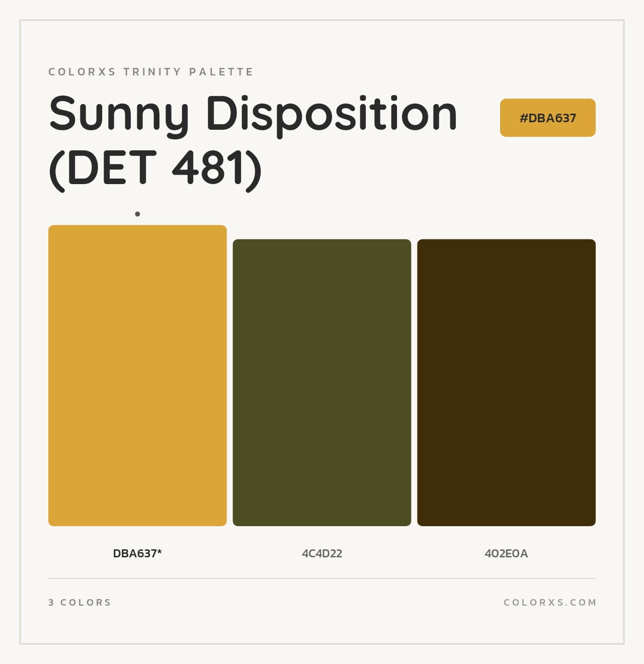 Sunny Disposition (DET 481) - Colorxs Trinity Palette