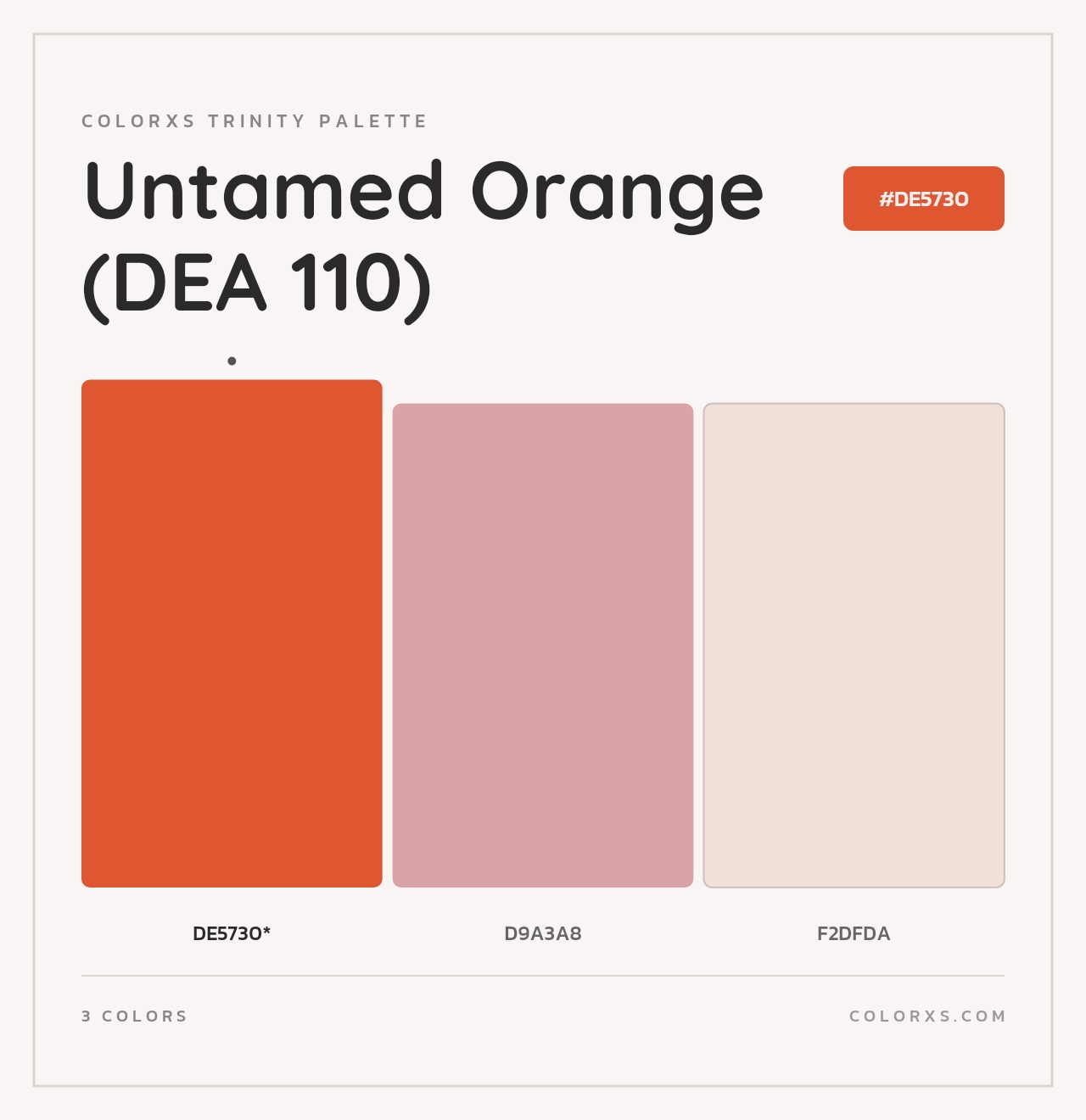 Untamed Orange (DEA 110) - Colorxs Trinity Palette