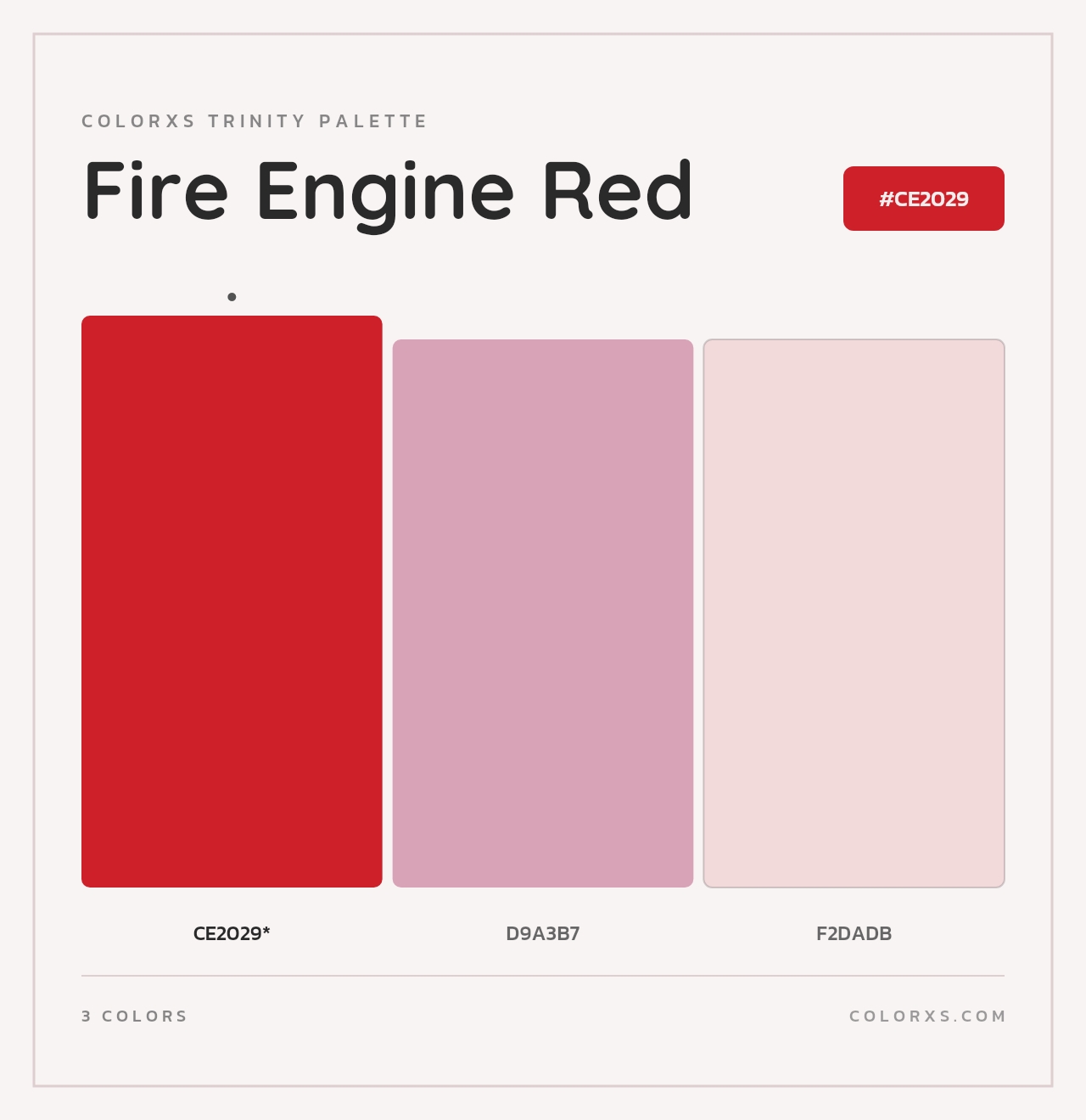 Fire Engine Red - Colorxs Trinity Palette