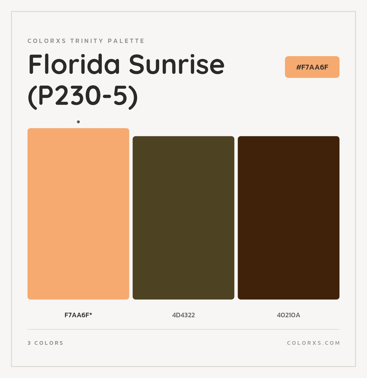 Florida Sunrise (P230-5) - Colorxs Trinity Palette