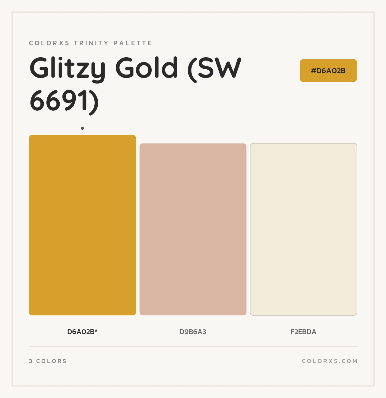 Glitzy Gold (SW 6691) - Colorxs Trinity Palette