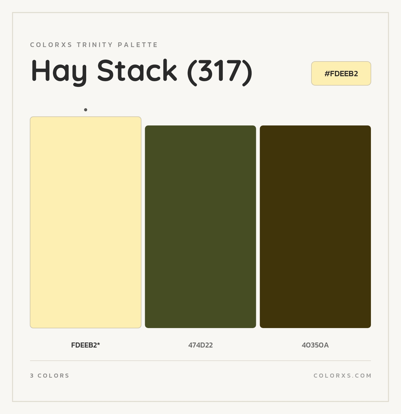 Hay Stack (317) - Colorxs Trinity Palette