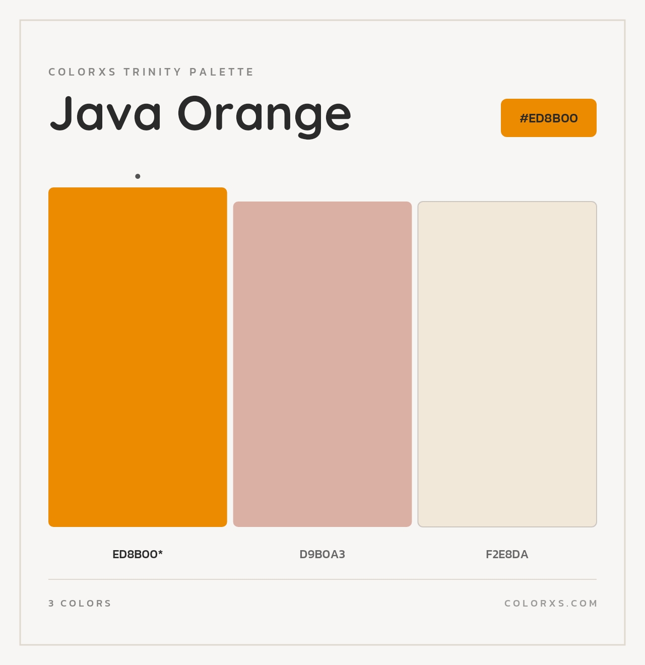 Java Orange - Colorxs Trinity Palette