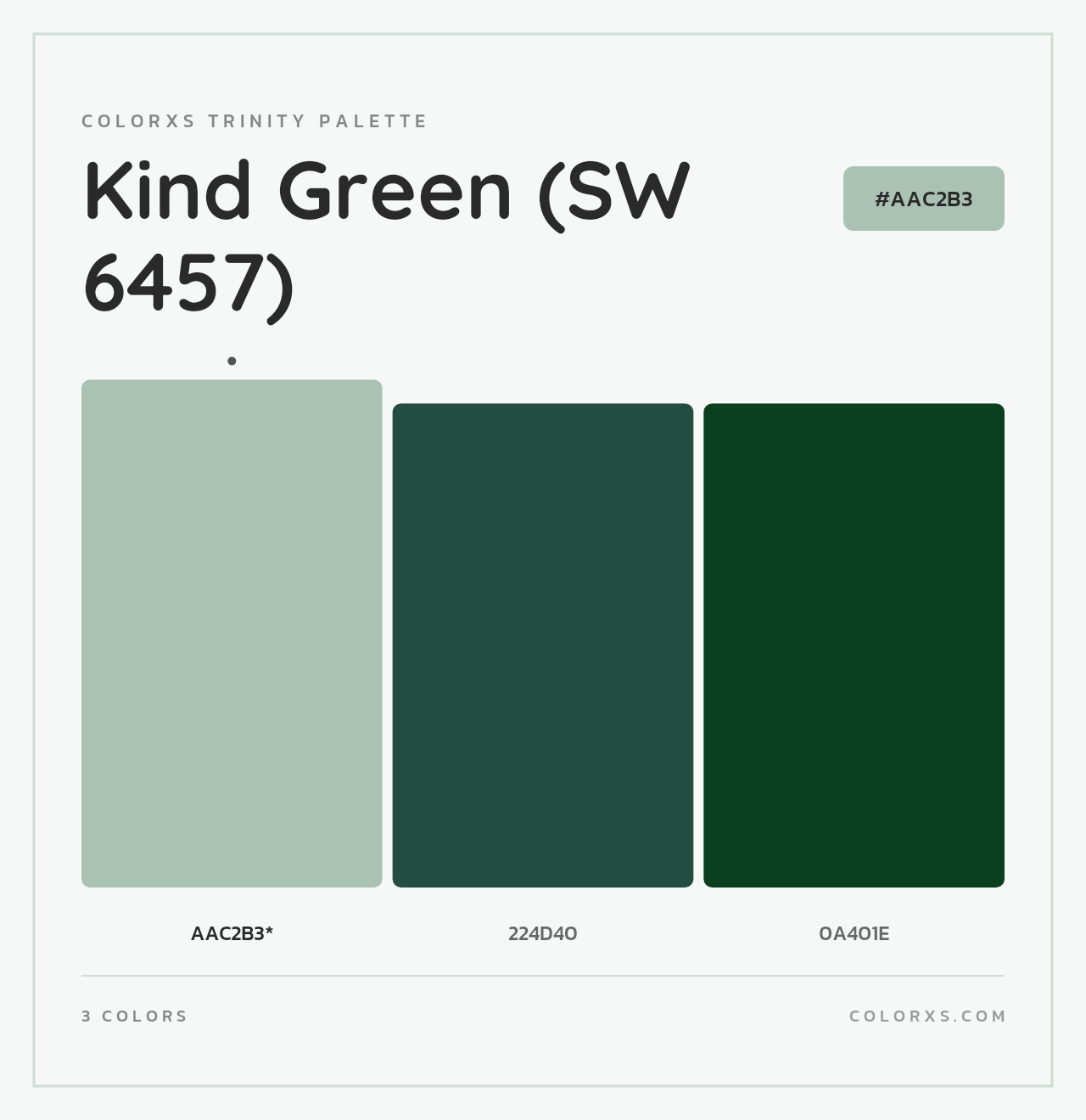 Kind Green (SW 6457) - Colorxs Trinity Palette