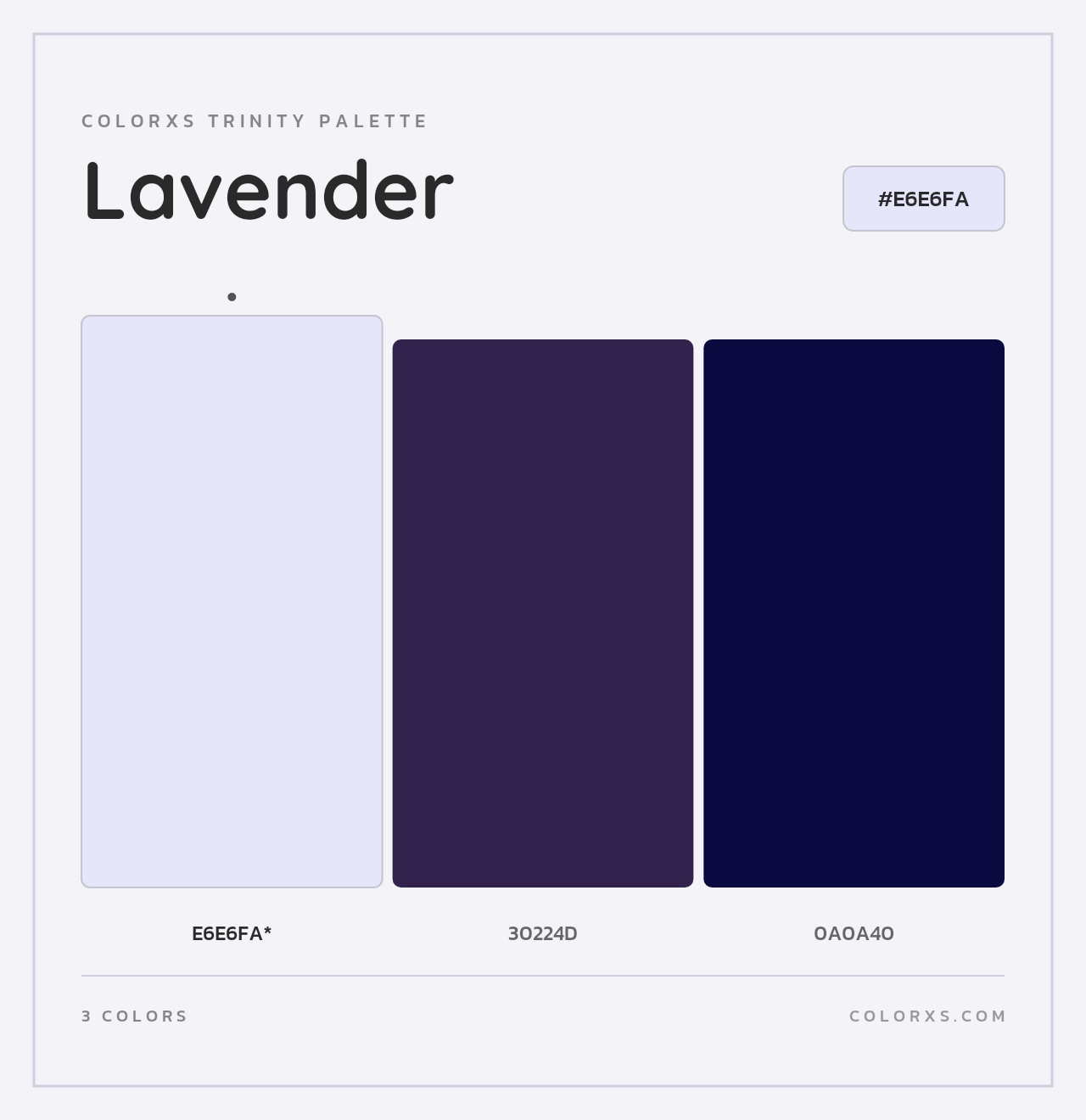 Lavender - Colorxs Trinity Palette