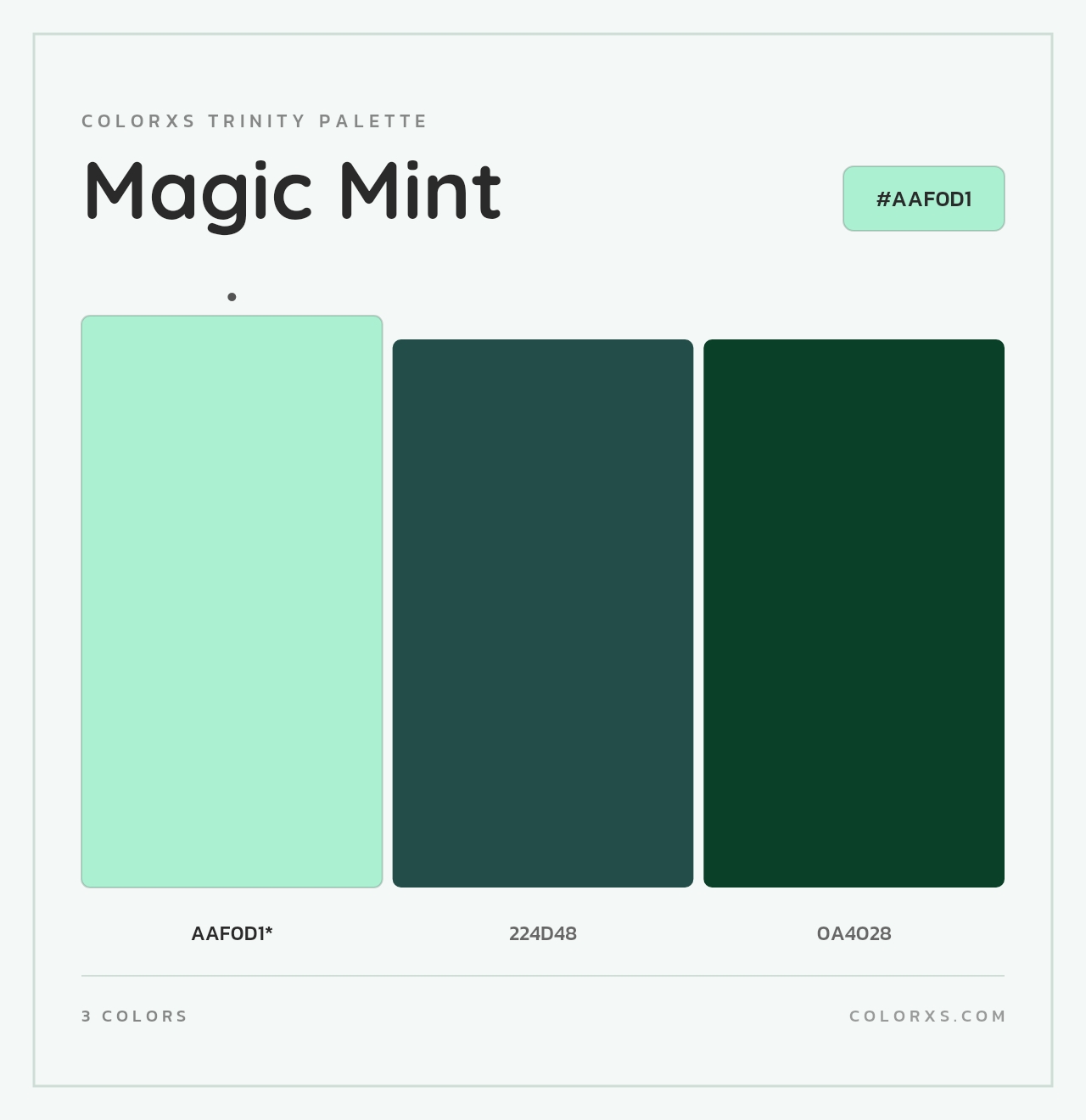 Magic Mint - Colorxs Trinity Palette