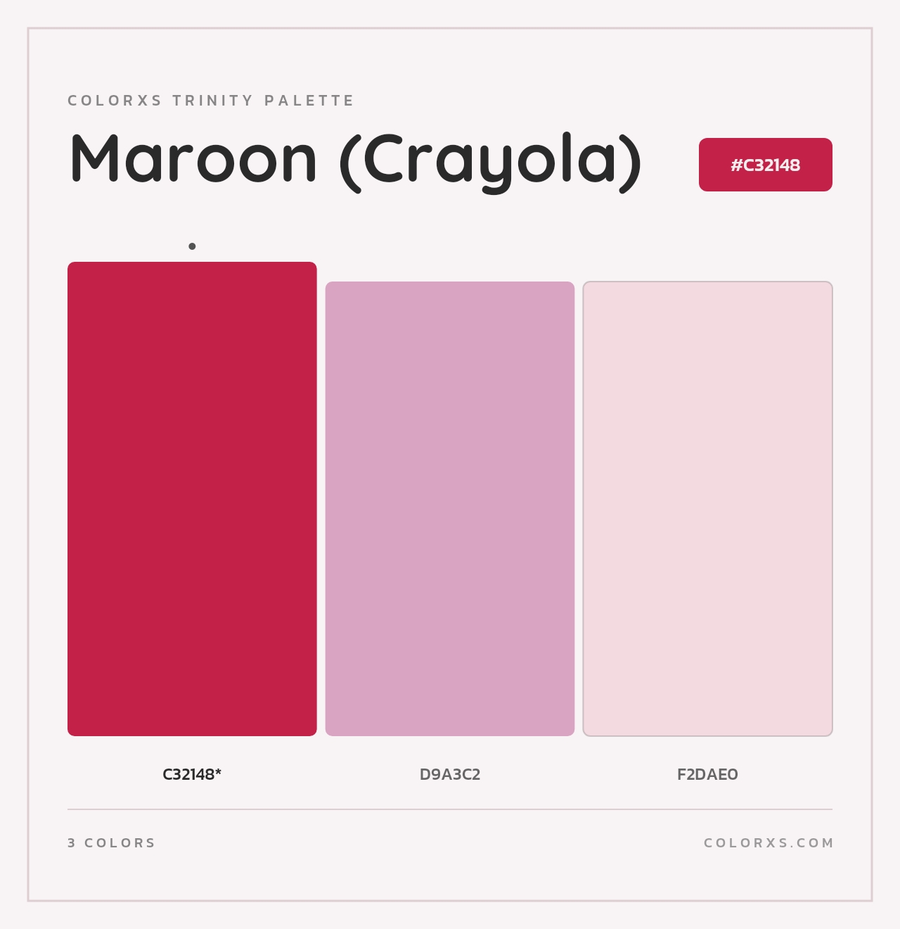 Maroon (Crayola) - Colorxs Trinity Palette