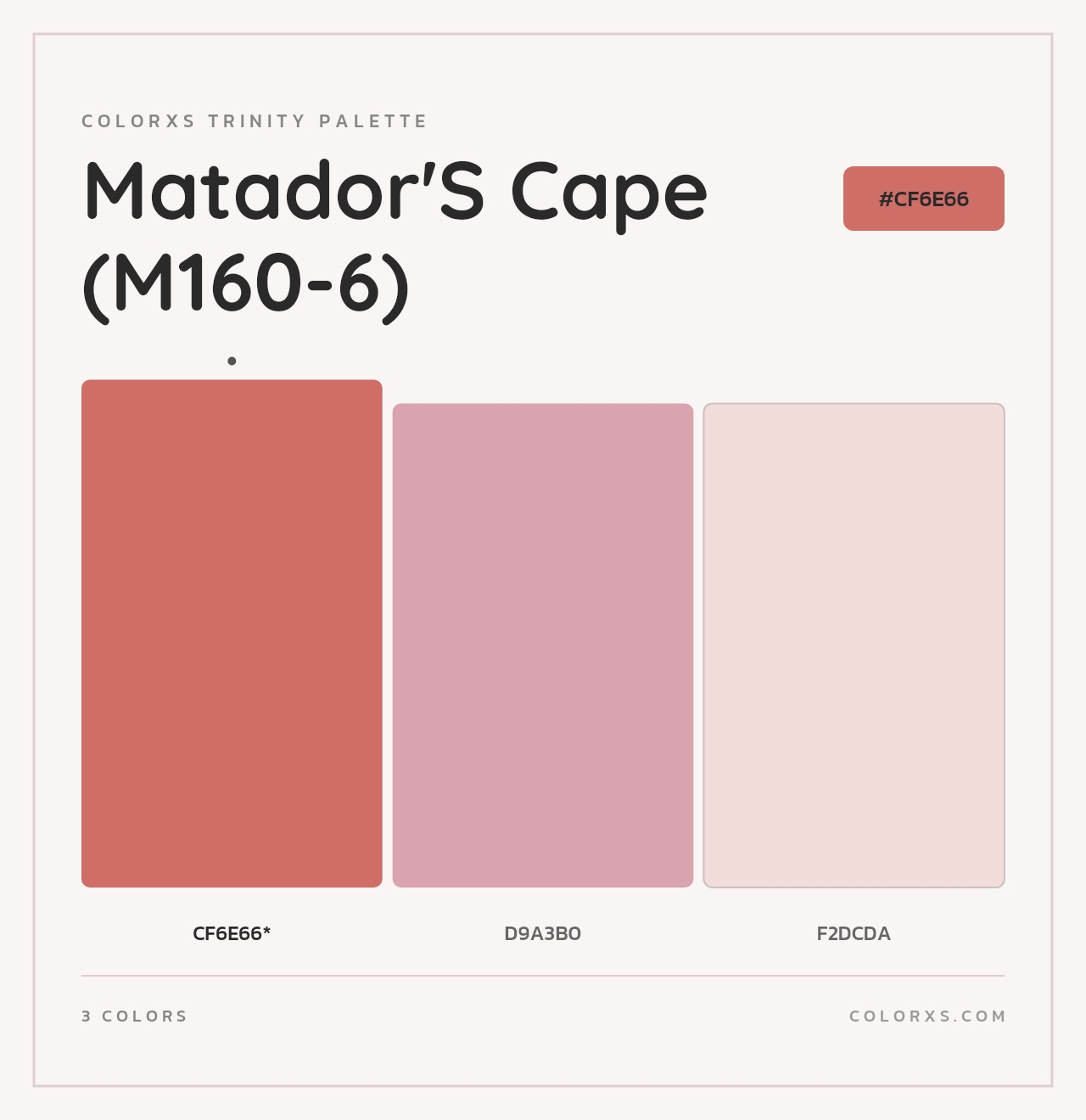 Matador'S Cape (M160-6) - Colorxs Trinity Palette