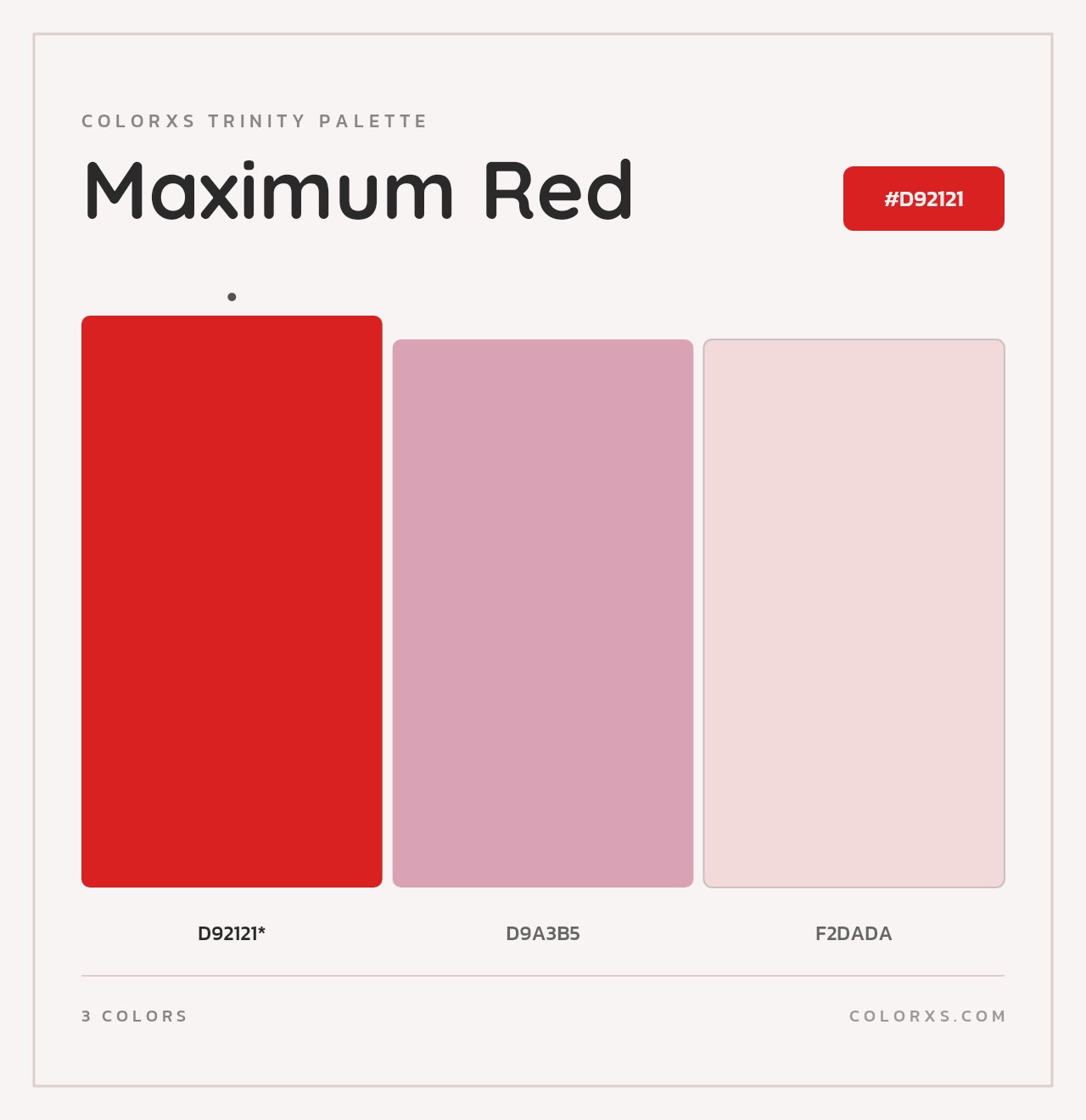 Maximum Red - Colorxs Trinity Palette