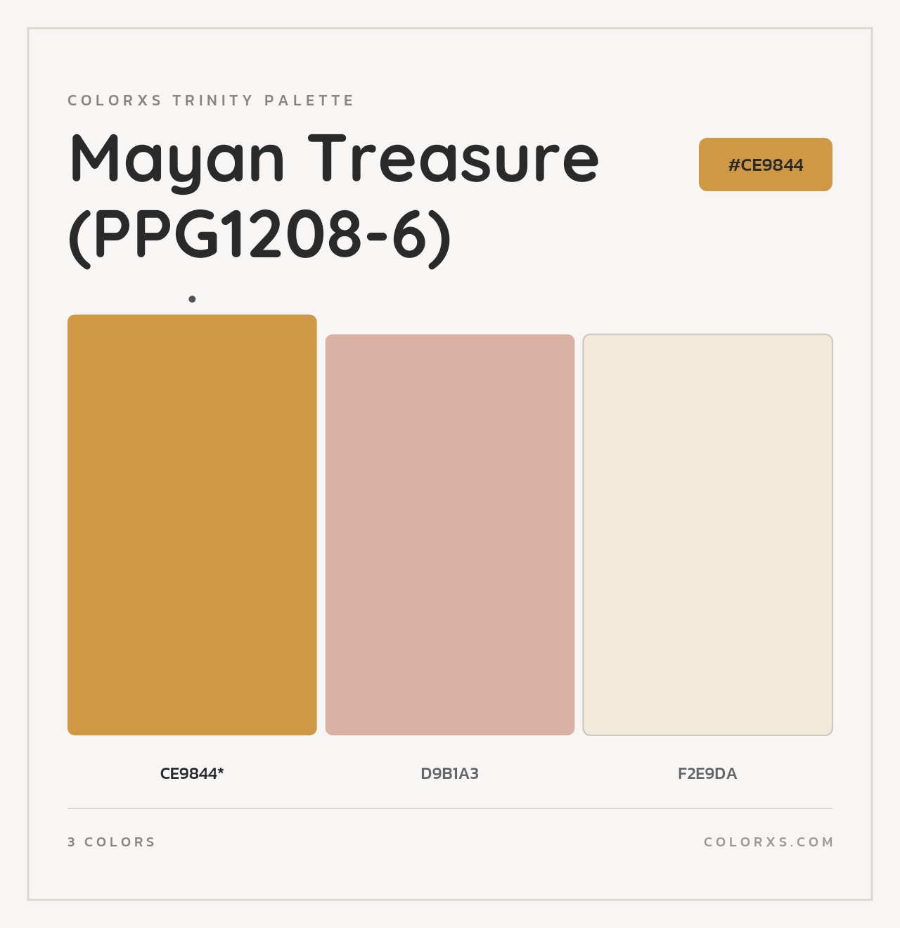 Mayan Treasure (PPG1208-6) - Colorxs Trinity Palette