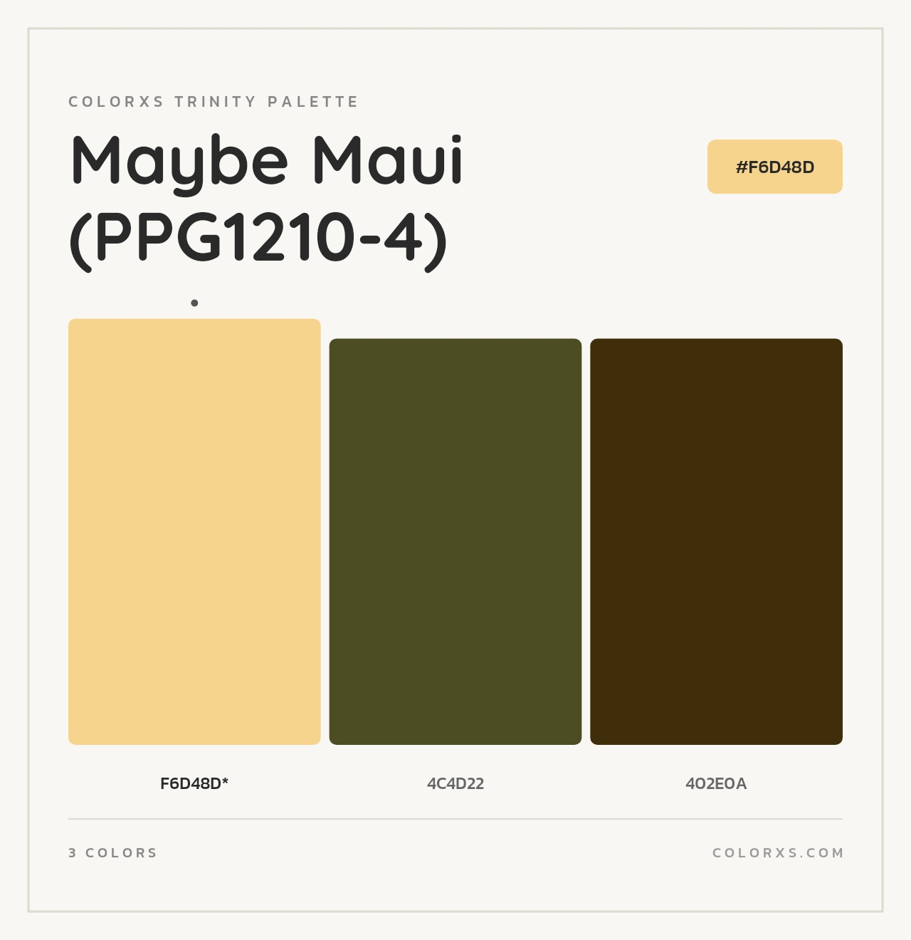 Maybe Maui (PPG1210-4) - Colorxs Trinity Palette