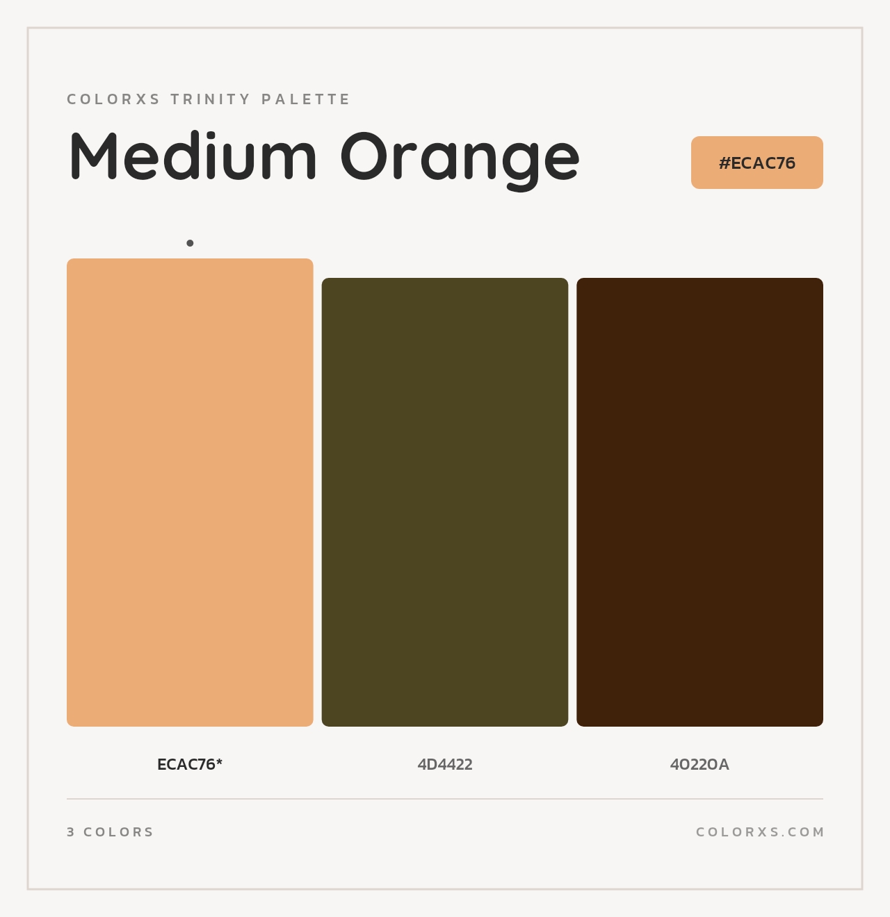 Medium Orange - Colorxs Trinity Palette