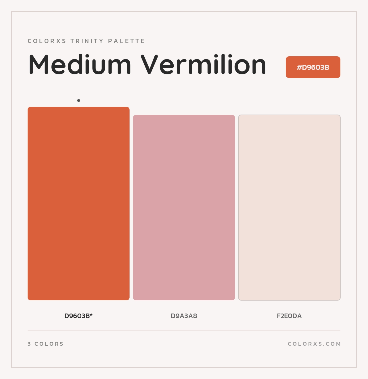 Medium Vermilion - Colorxs Trinity Palette