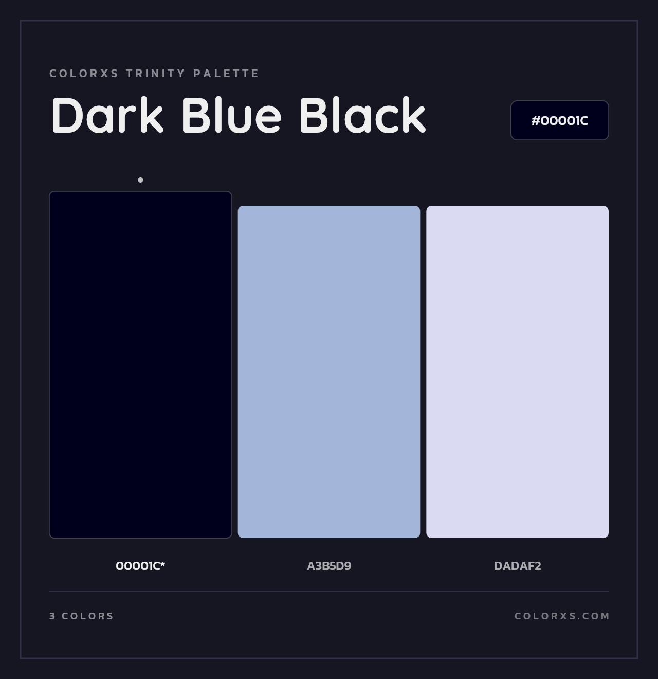 Dark Blue Black - Colorxs Trinity Palette