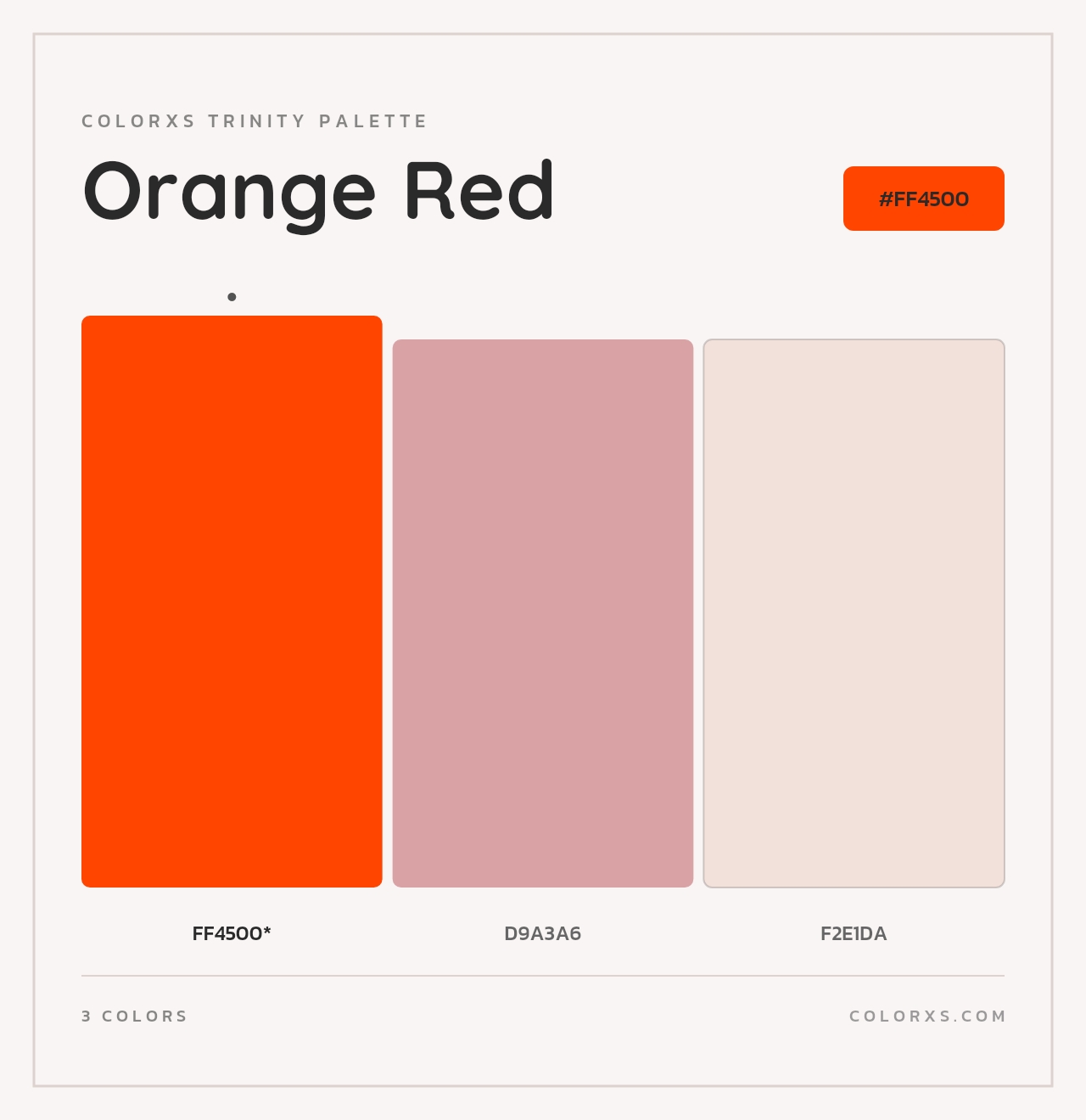 Orange Red - Colorxs Trinity Palette