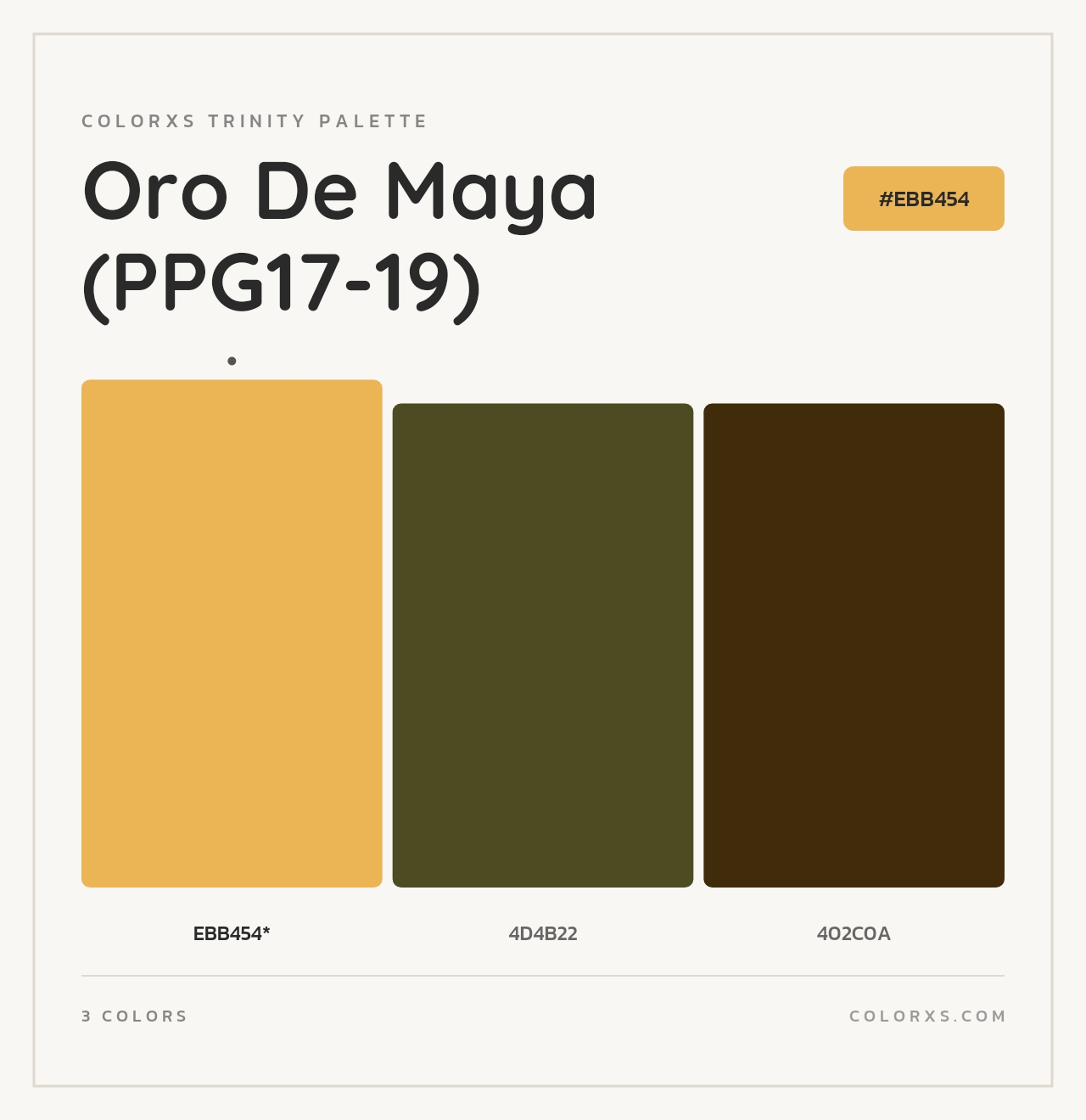 Oro De Maya (PPG17-19) - Colorxs Trinity Palette