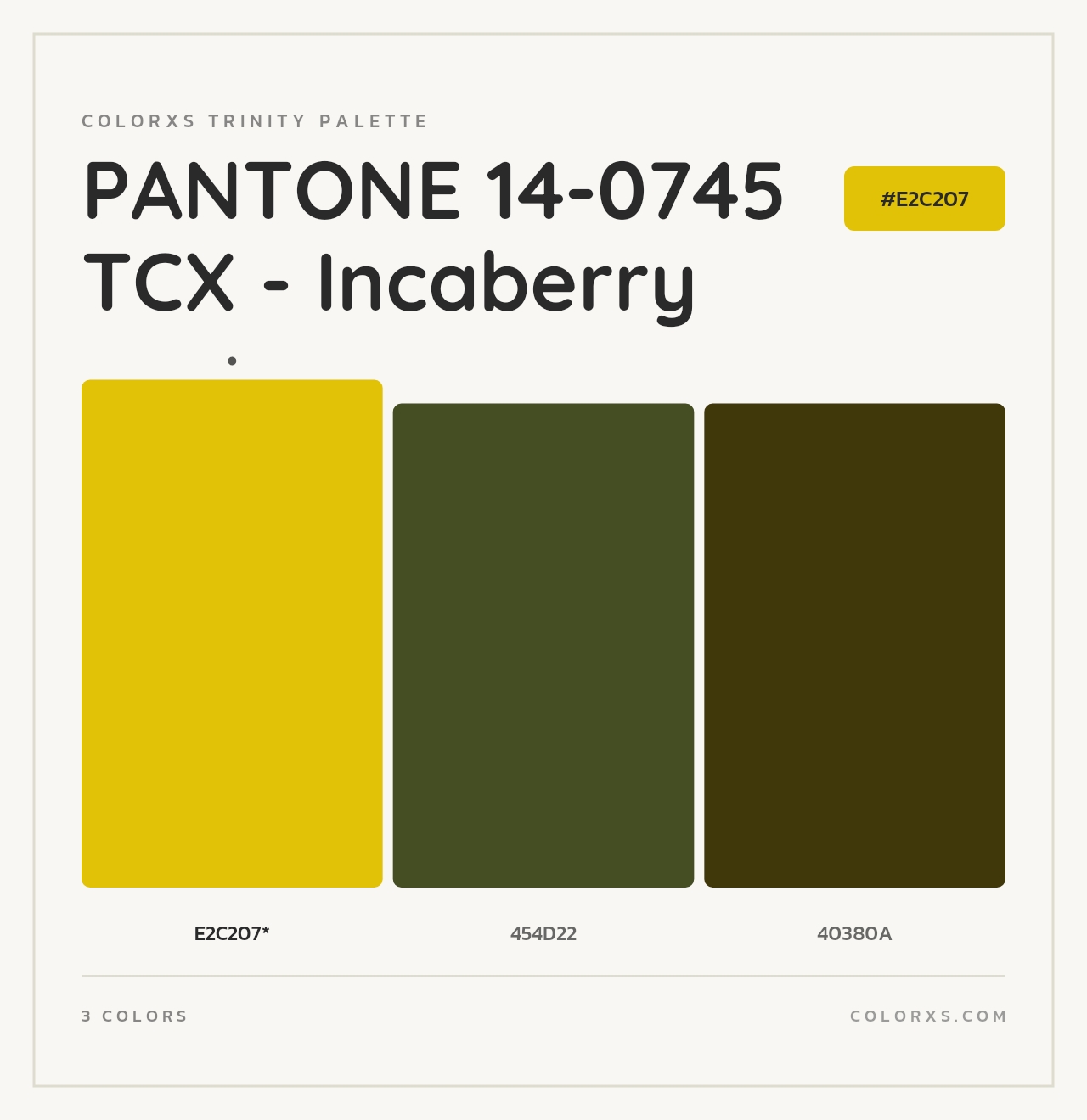 PANTONE 14-0745 TCX - Incaberry - Colorxs Trinity Palette