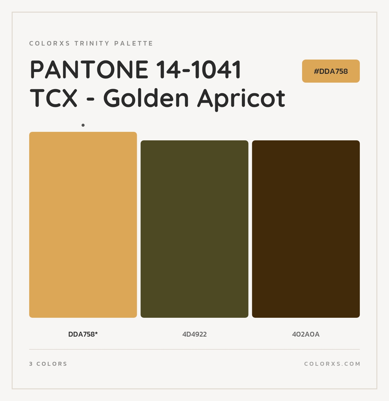 PANTONE 14-1041 TCX - Golden Apricot - Colorxs Trinity Palette