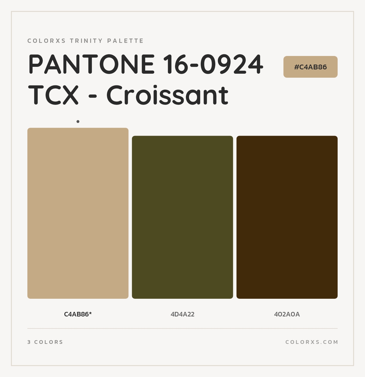 PANTONE 16-0924 TCX - Croissant - Colorxs Trinity Palette