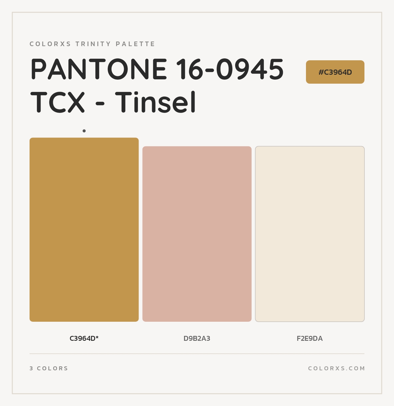 PANTONE 16-0945 TCX - Tinsel - Colorxs Trinity Palette