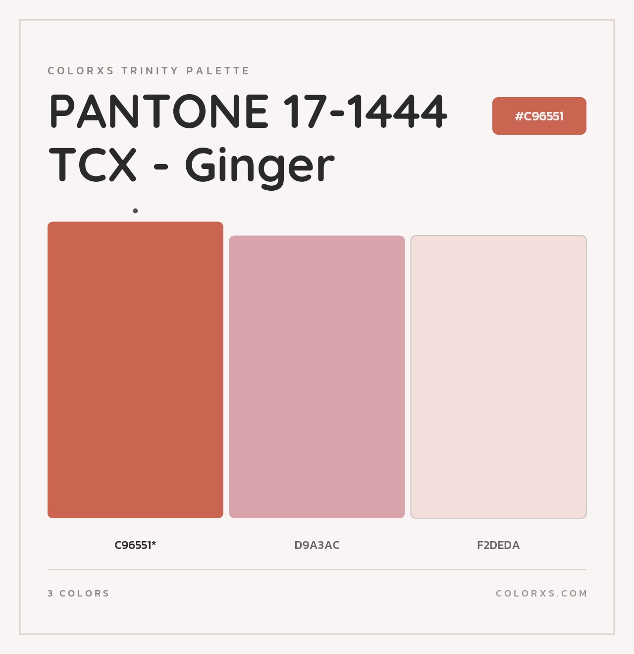 PANTONE 17-1444 TCX - Ginger - Colorxs Trinity Palette