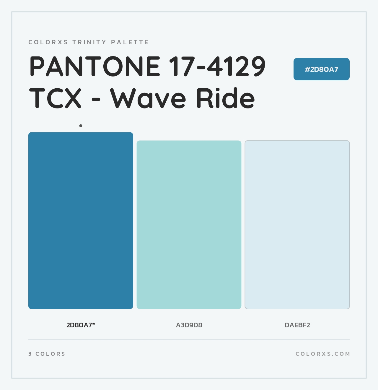 PANTONE 17-4129 TCX - Wave Ride - Colorxs Trinity Palette