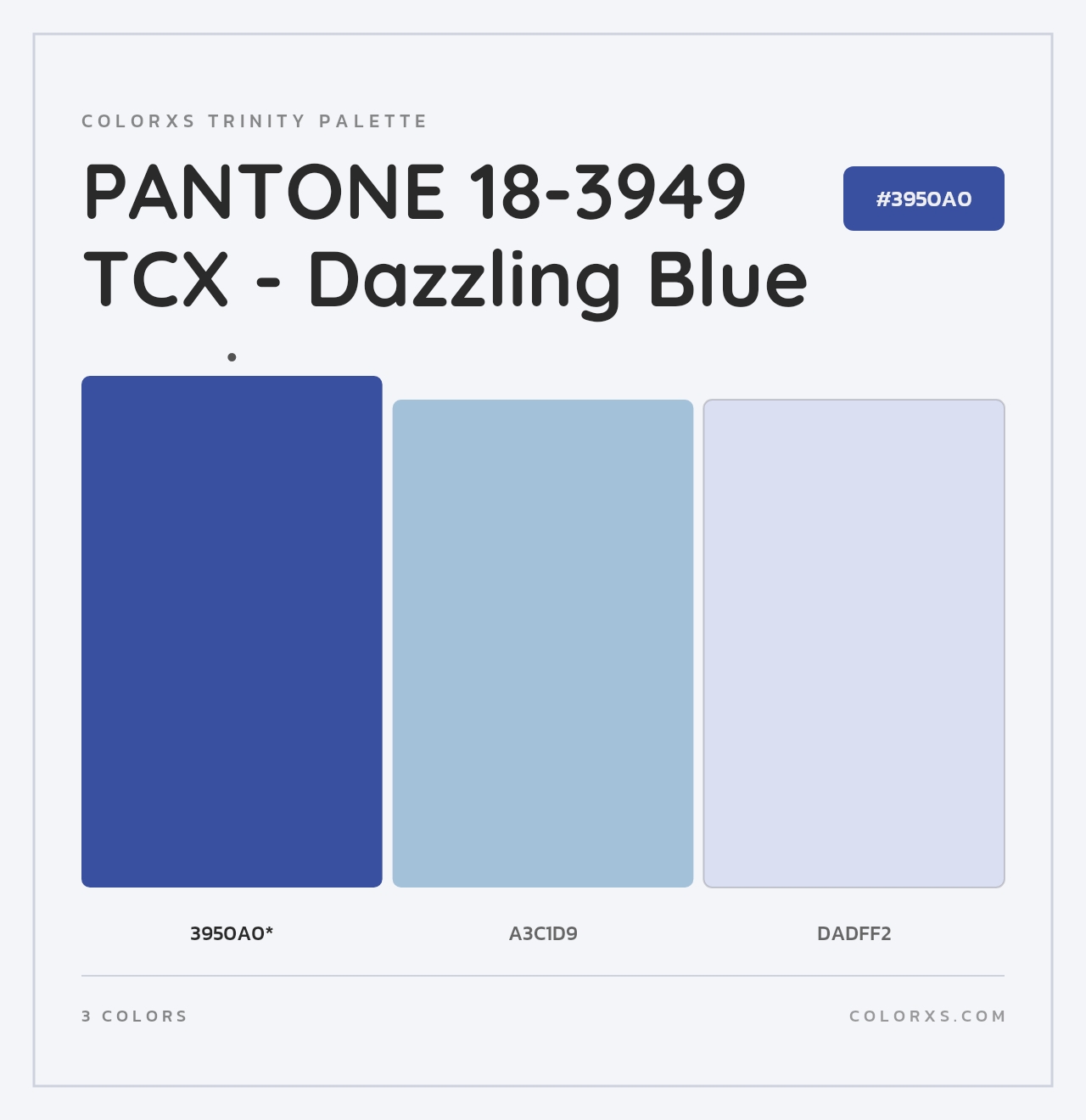 PANTONE 18-3949 TCX - Dazzling Blue - Colorxs Trinity Palette