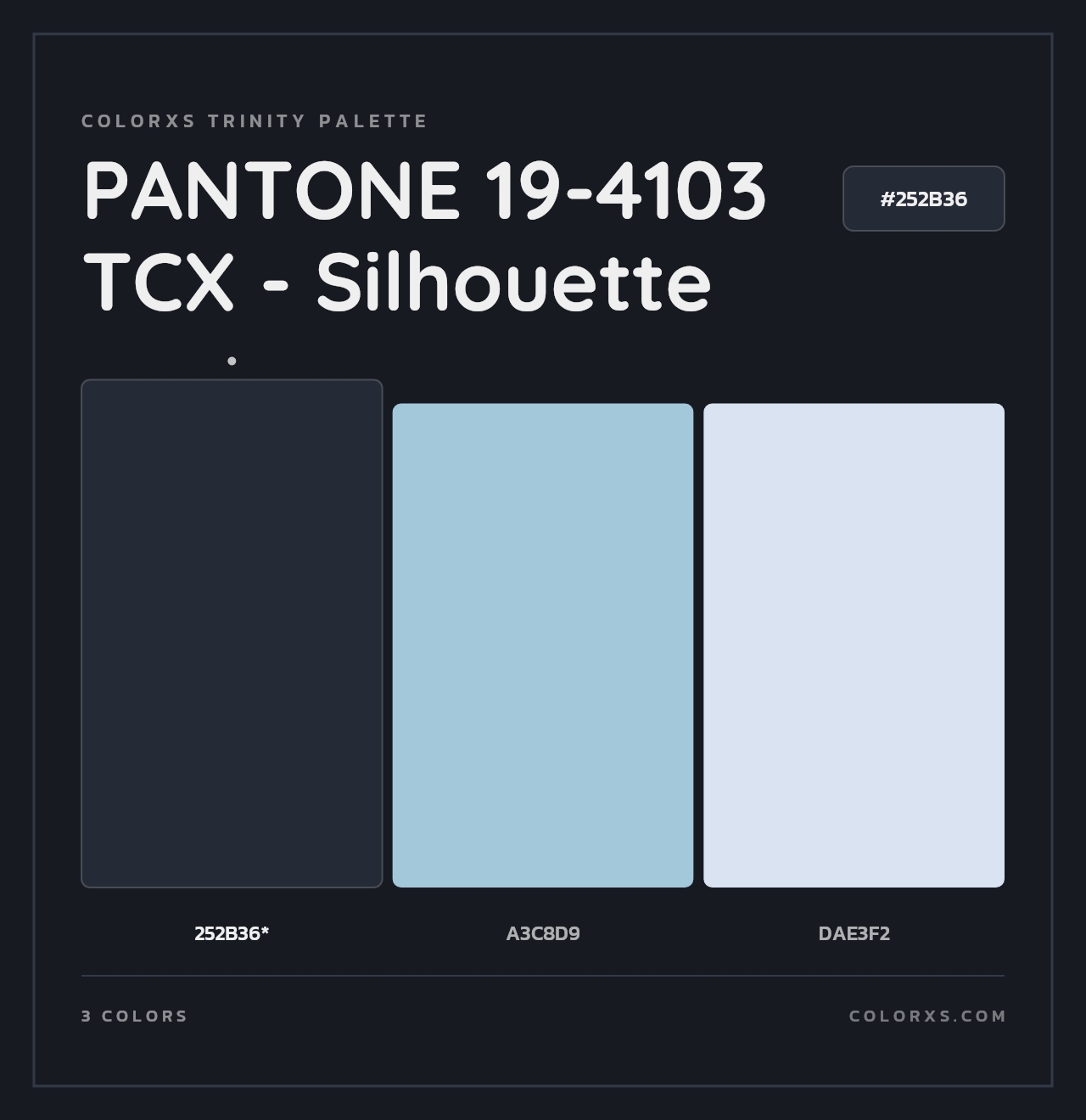 PANTONE 19-4103 TCX - Silhouette - Colorxs Trinity Palette