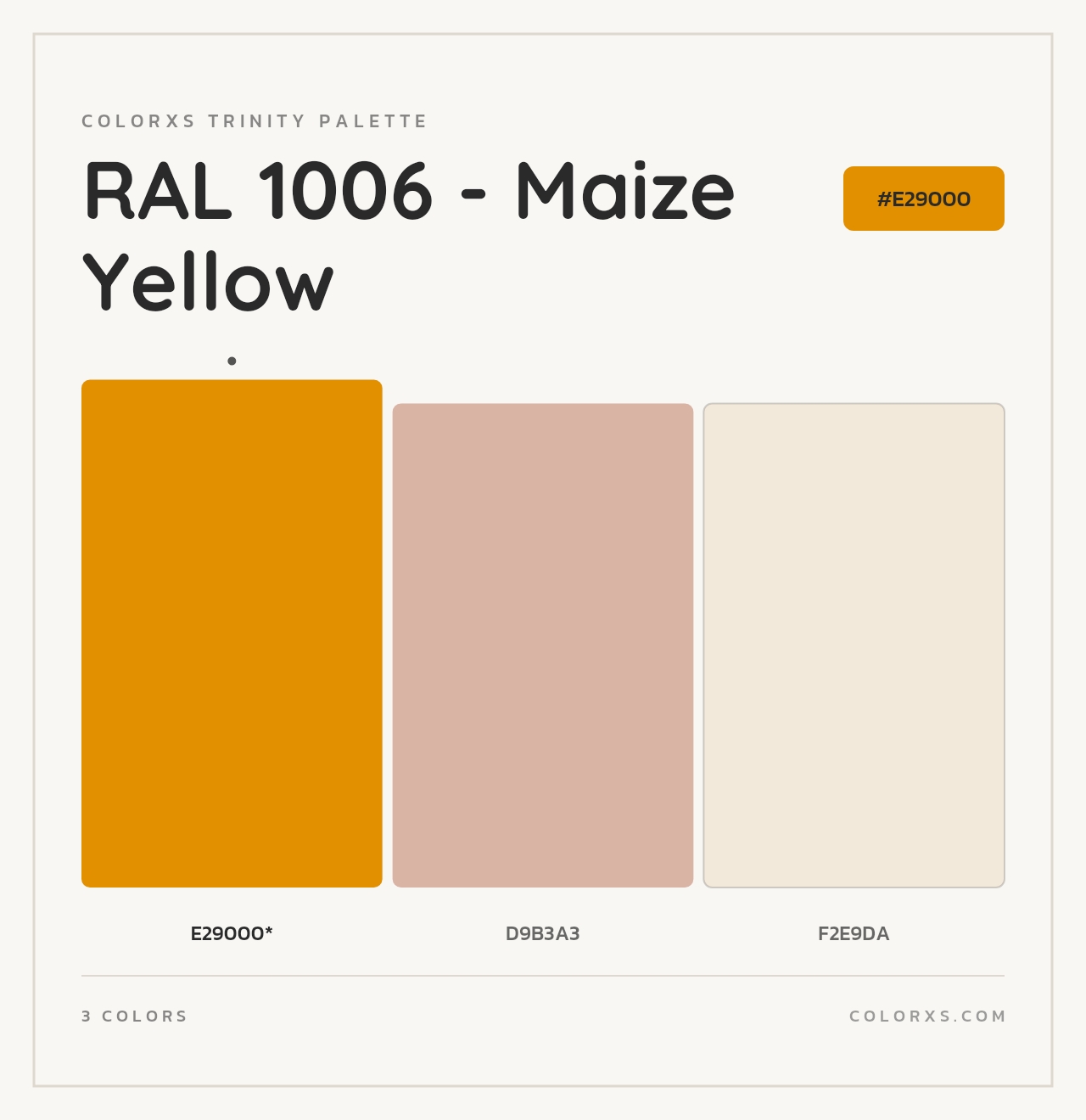 RAL 1006 - Maize Yellow - Colorxs Trinity Palette