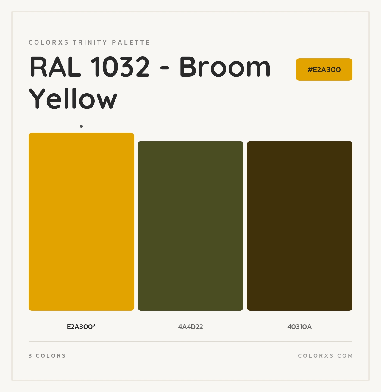 RAL 1032 - Broom Yellow - Colorxs Trinity Palette