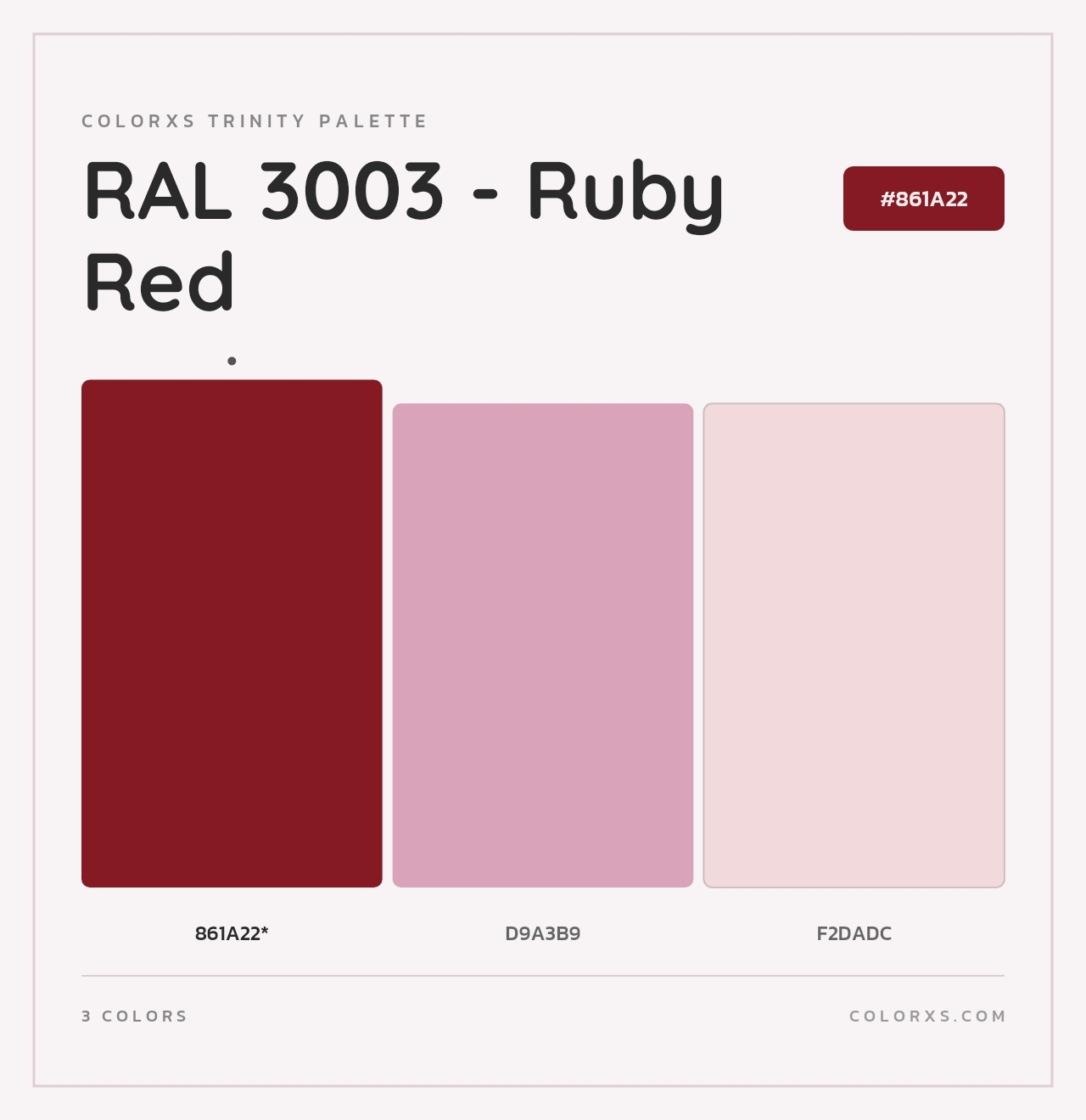 RAL 3003 - Ruby Red - Colorxs Trinity Palette