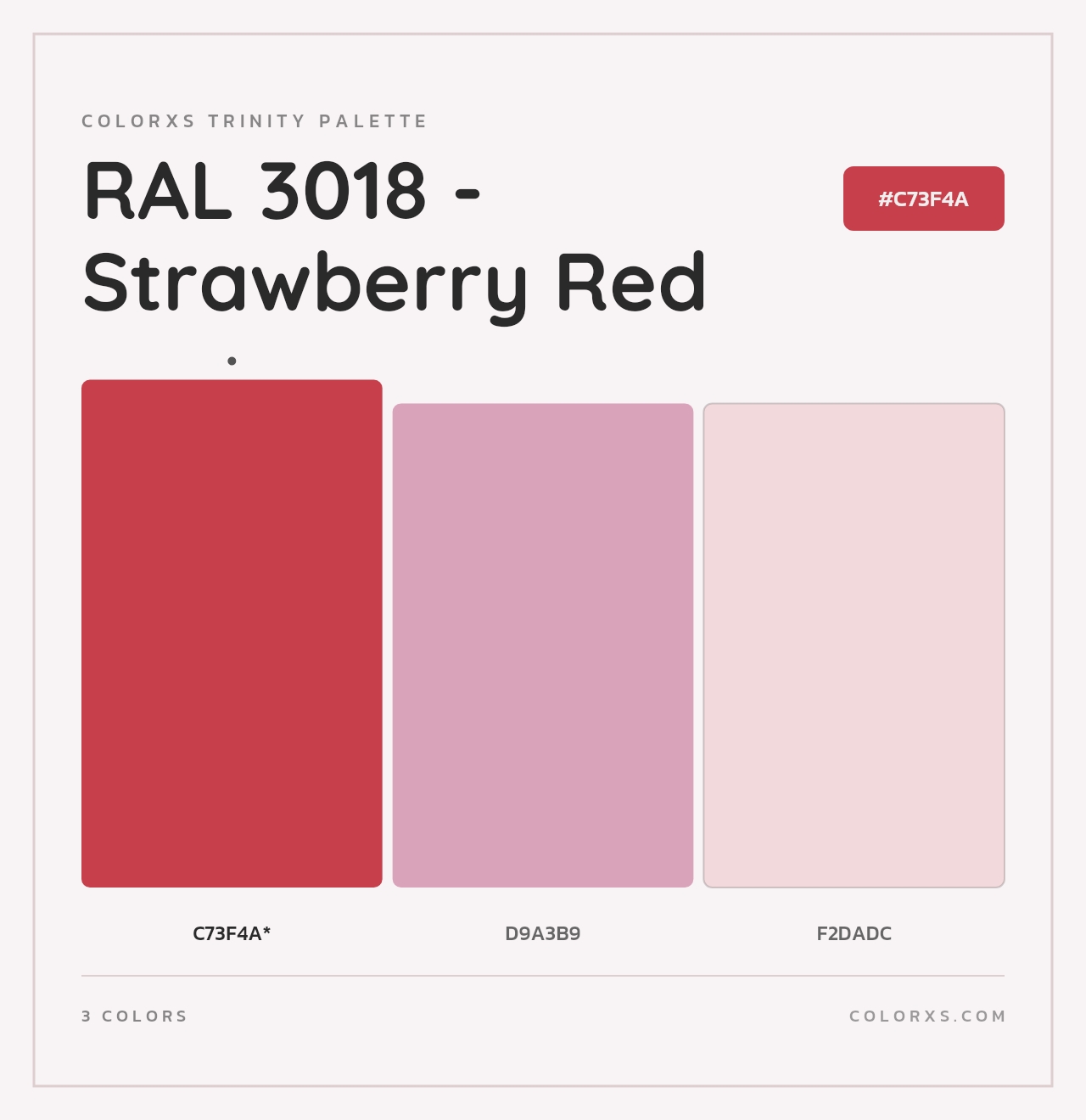 RAL 3018 - Strawberry Red - Colorxs Trinity Palette