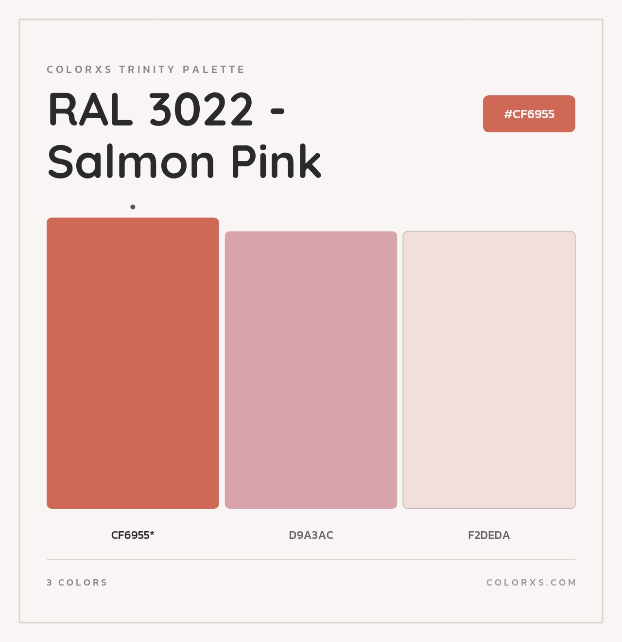RAL 3022 - Salmon Pink - Colorxs Trinity Palette