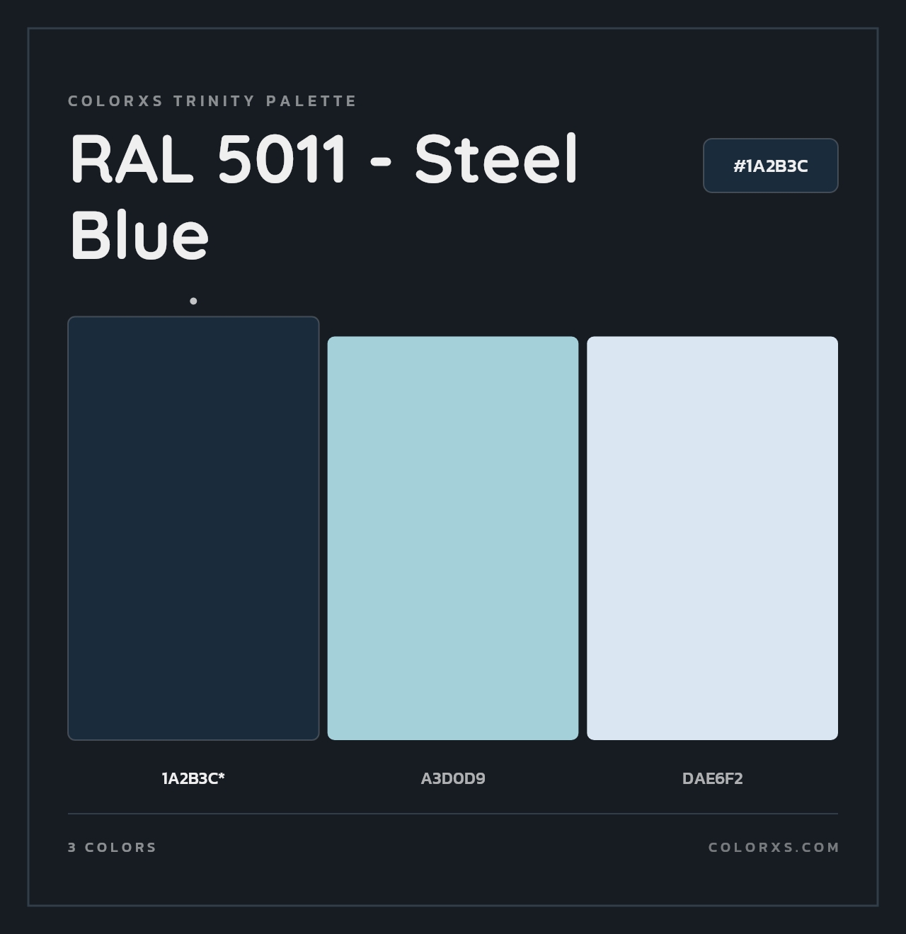RAL 5011 - Steel Blue - Colorxs Trinity Palette